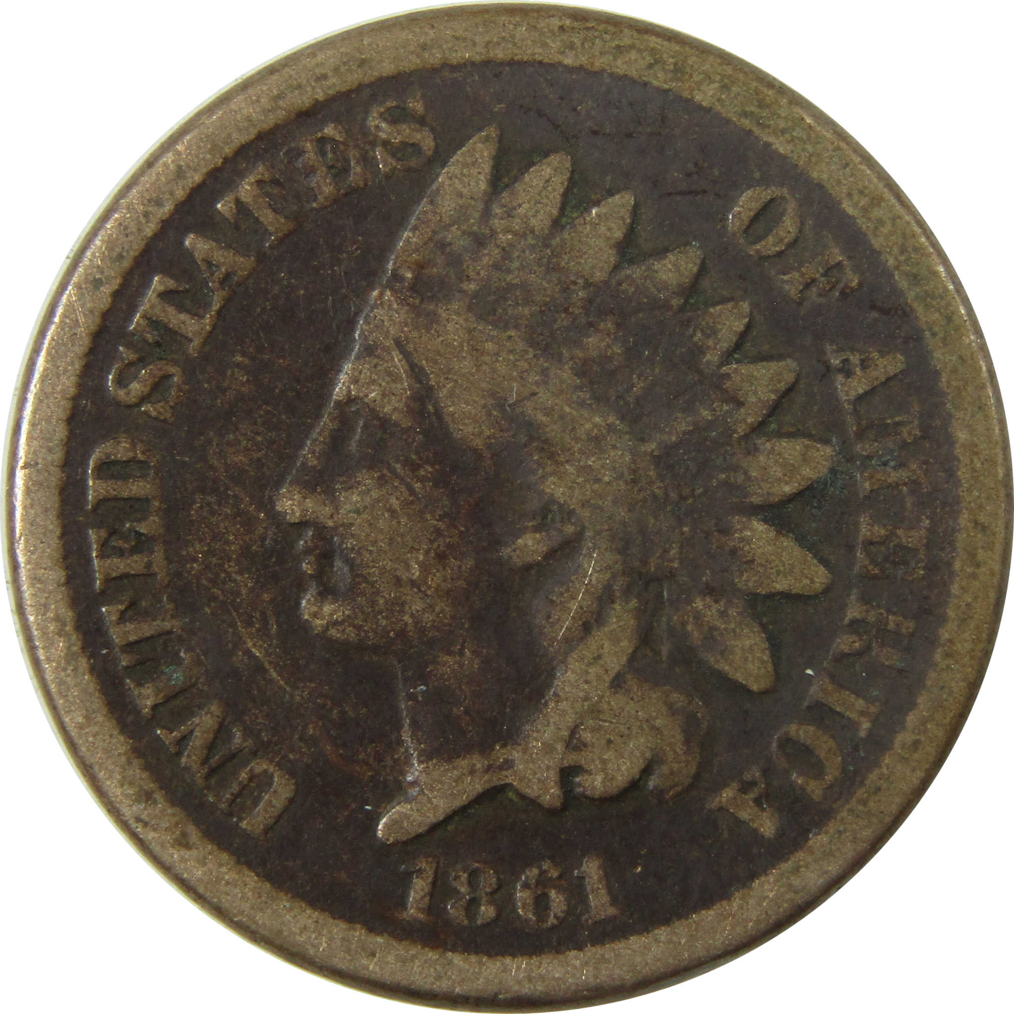 1861 Indian Head Cent G Good Details Penny 1c Coin SKU:CP1210