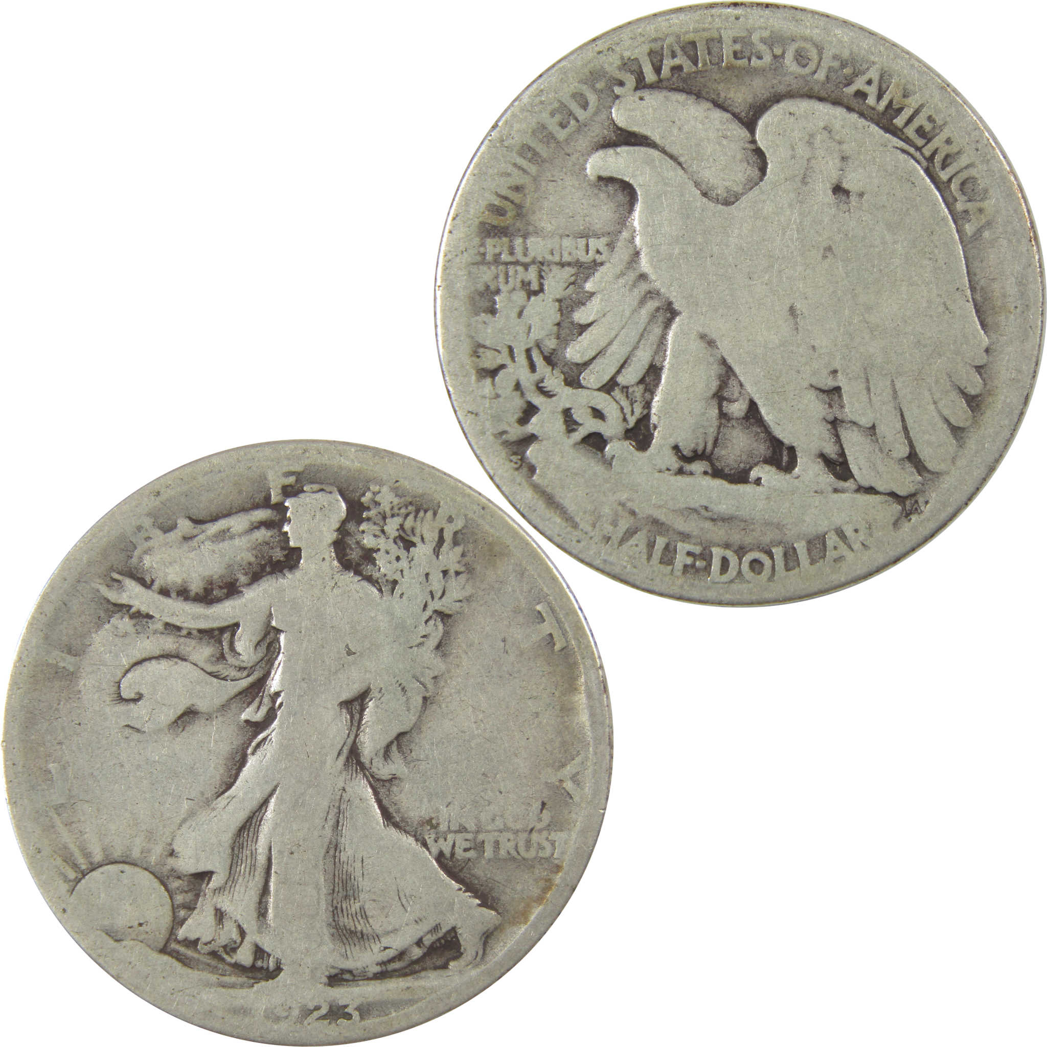 1923 S Liberty Walking Silver Half Dollar AG About Good SKU:I24125