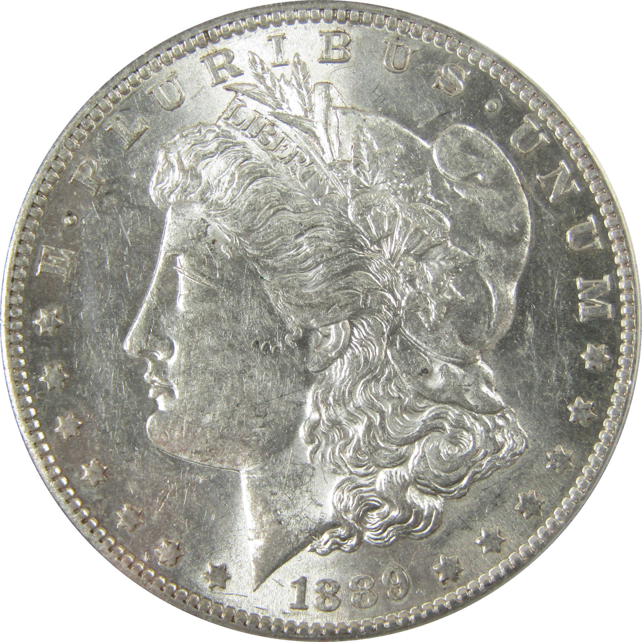 1889 S Morgan Silver Dollar AU 55 ANACS $1 Coin Collectible SKU:I28019 - Morgan coin - Morgan silver dollar - Morgan silver dollar for sale - Profile Coins & Collectibles