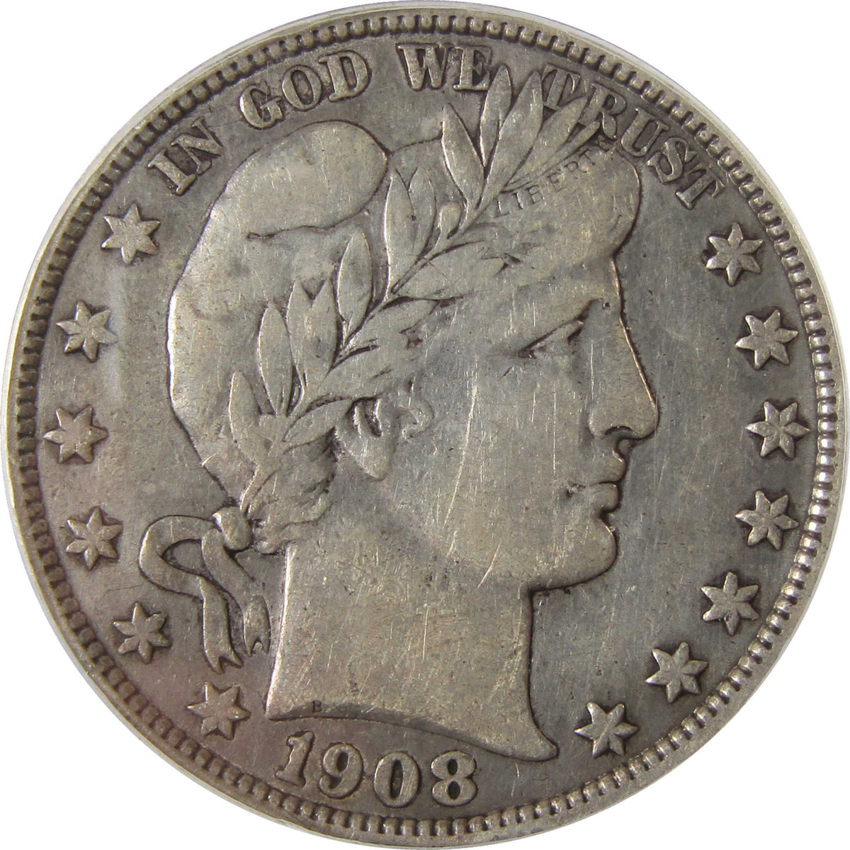 1908 O Barber Silver Half Dollar VF 30 Details ICG 50c Coin SKU:I29188