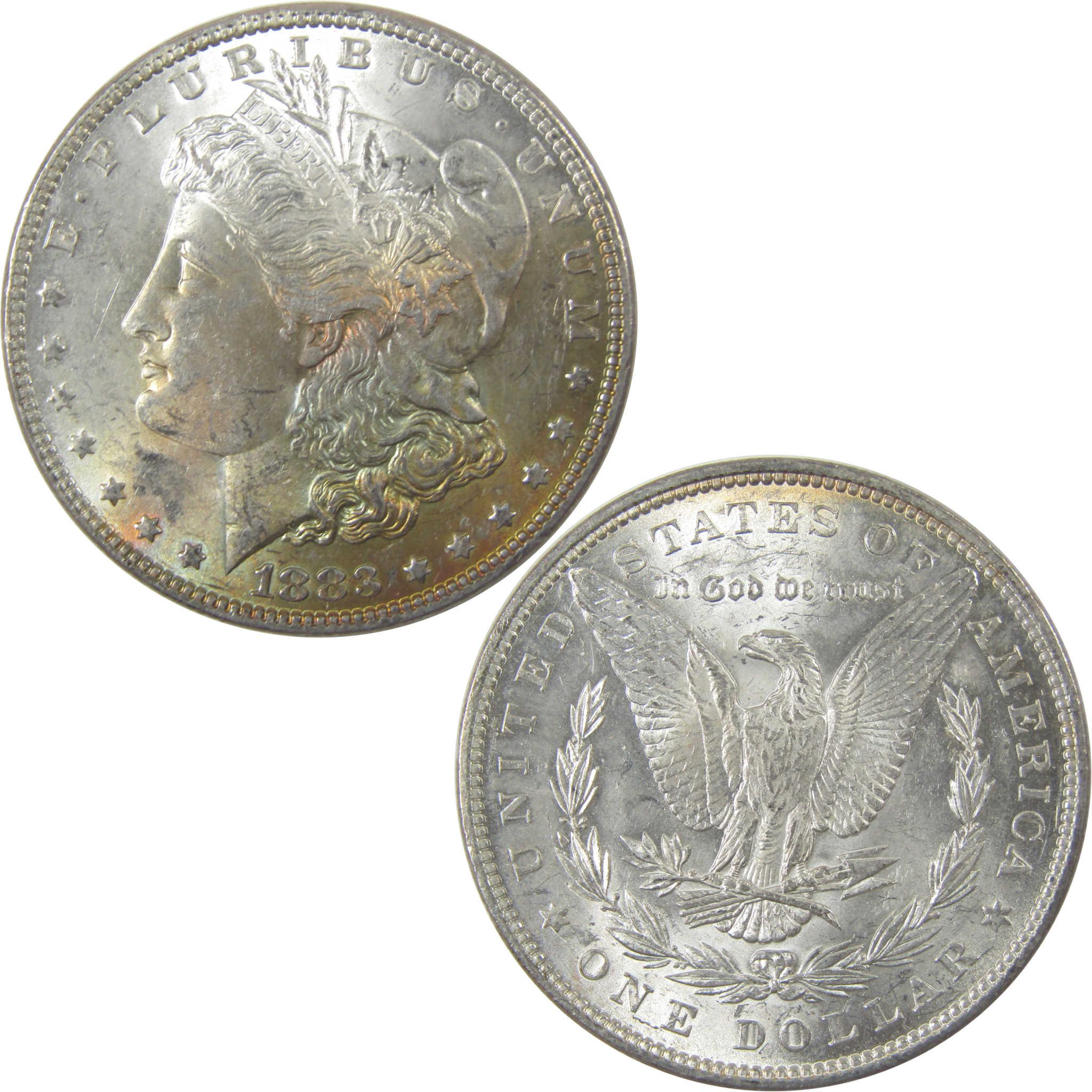 1883 Morgan Silver Dollar Uncirculated Mint State Toned SKU:I24722
