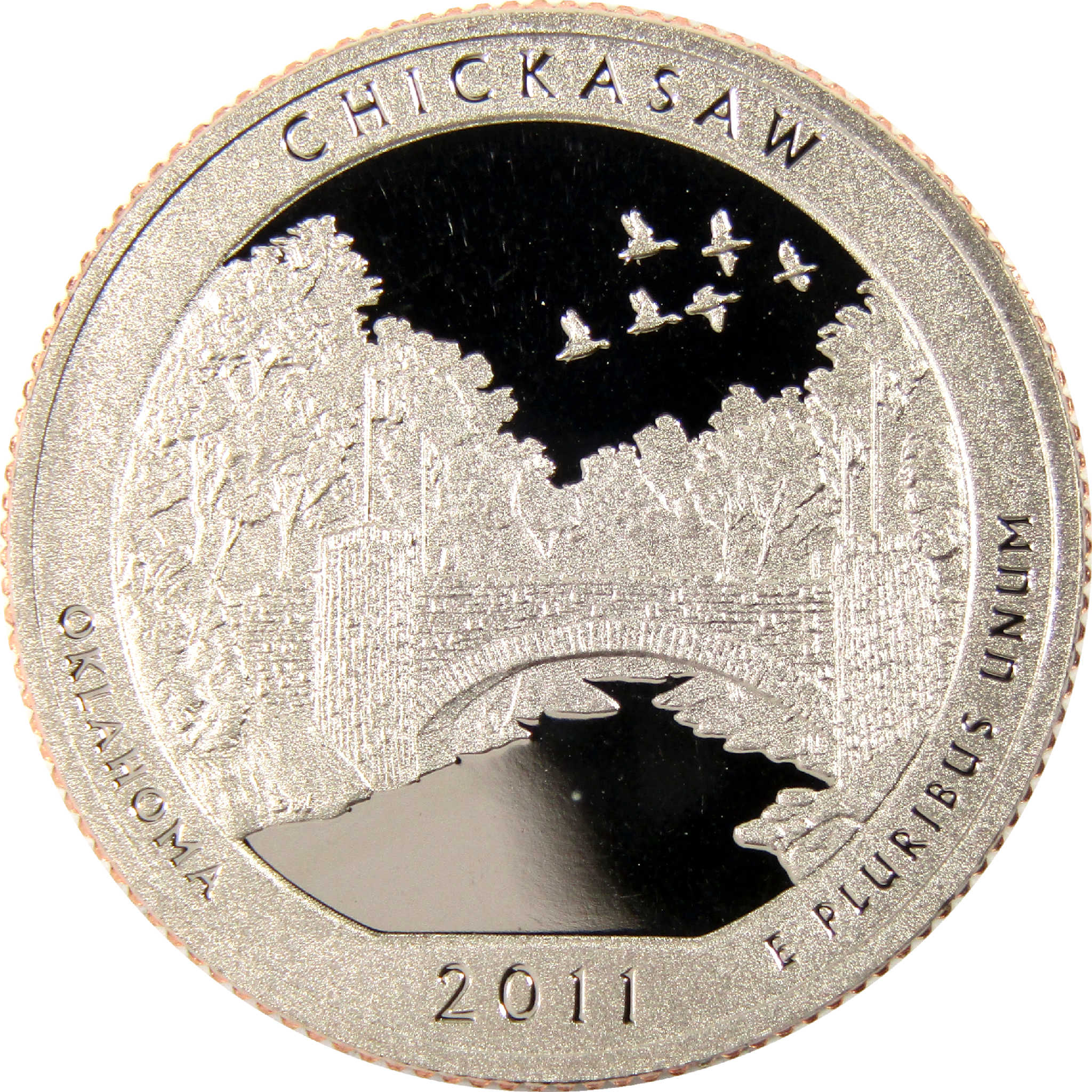 2011 S Chickasaw National Park Quarter Choice Proof Clad 25c Coin