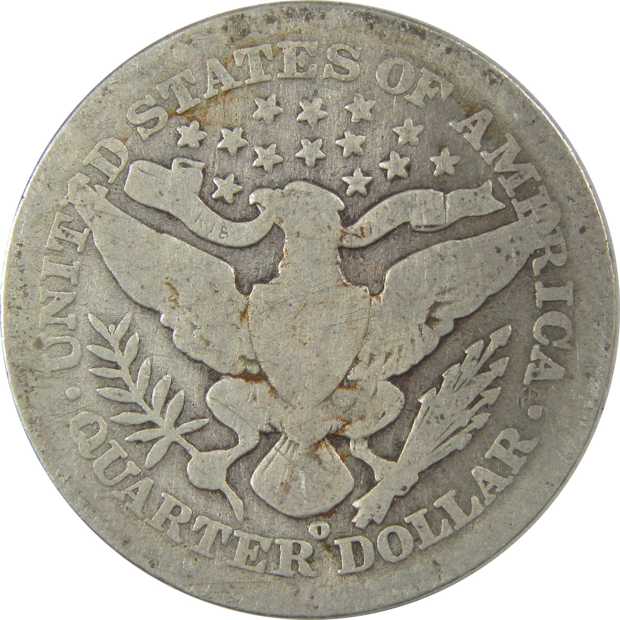 1905 O Barber Quarter G Good Details Silver 25c Coin SKU:I21832