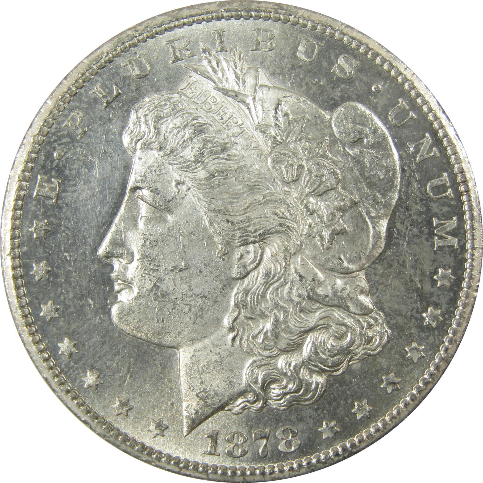 1878 CC Morgan Silver Dollar AU About Uncirculated Details SKU:CP1393 - Morgan coin - Morgan silver dollar - Morgan silver dollar for sale - Profile Coins & Collectibles