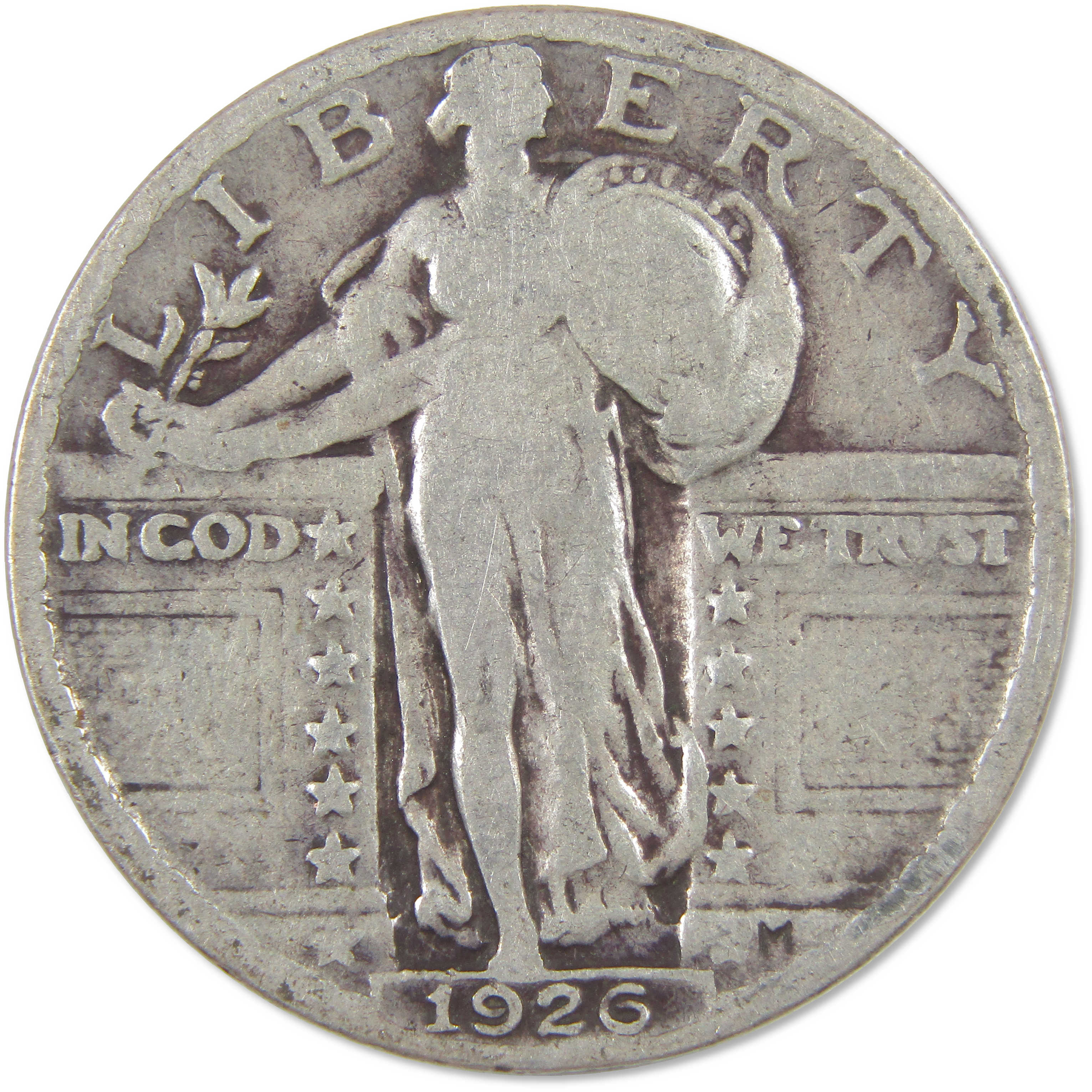 1925-1930 Standing Liberty Silver Quarter Circulated 6 Coin Set