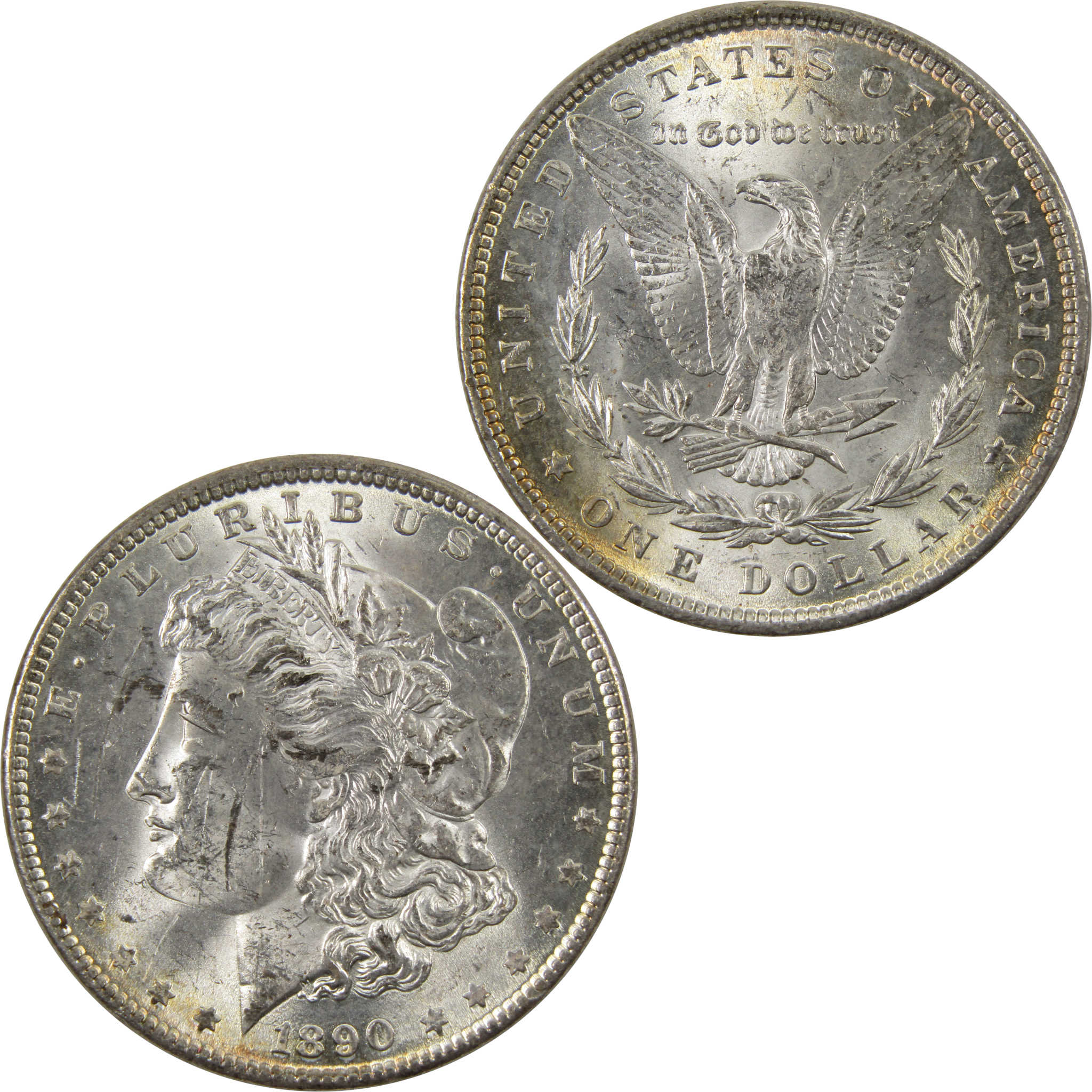 1890 Morgan Dollar Uncirculated Details 90% Silver $1 Coin SKU:I9877 - Morgan coin - Morgan silver dollar - Morgan silver dollar for sale - Profile Coins & Collectibles