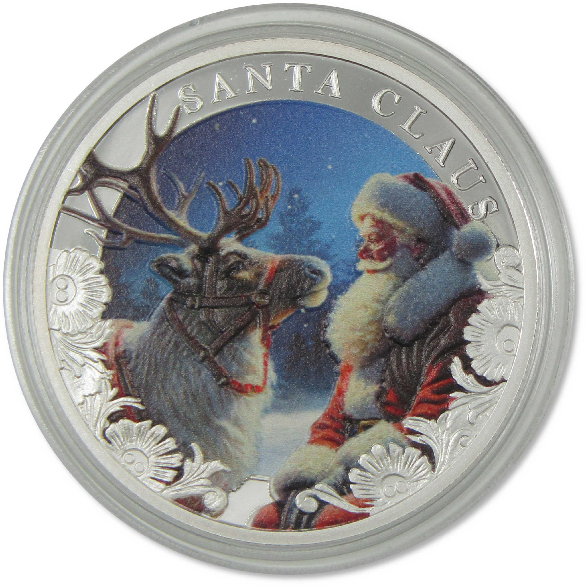 Santa Claus 2000 Franc CFA BU 1 oz .999 Silver Coin 2024 Cameroon COA