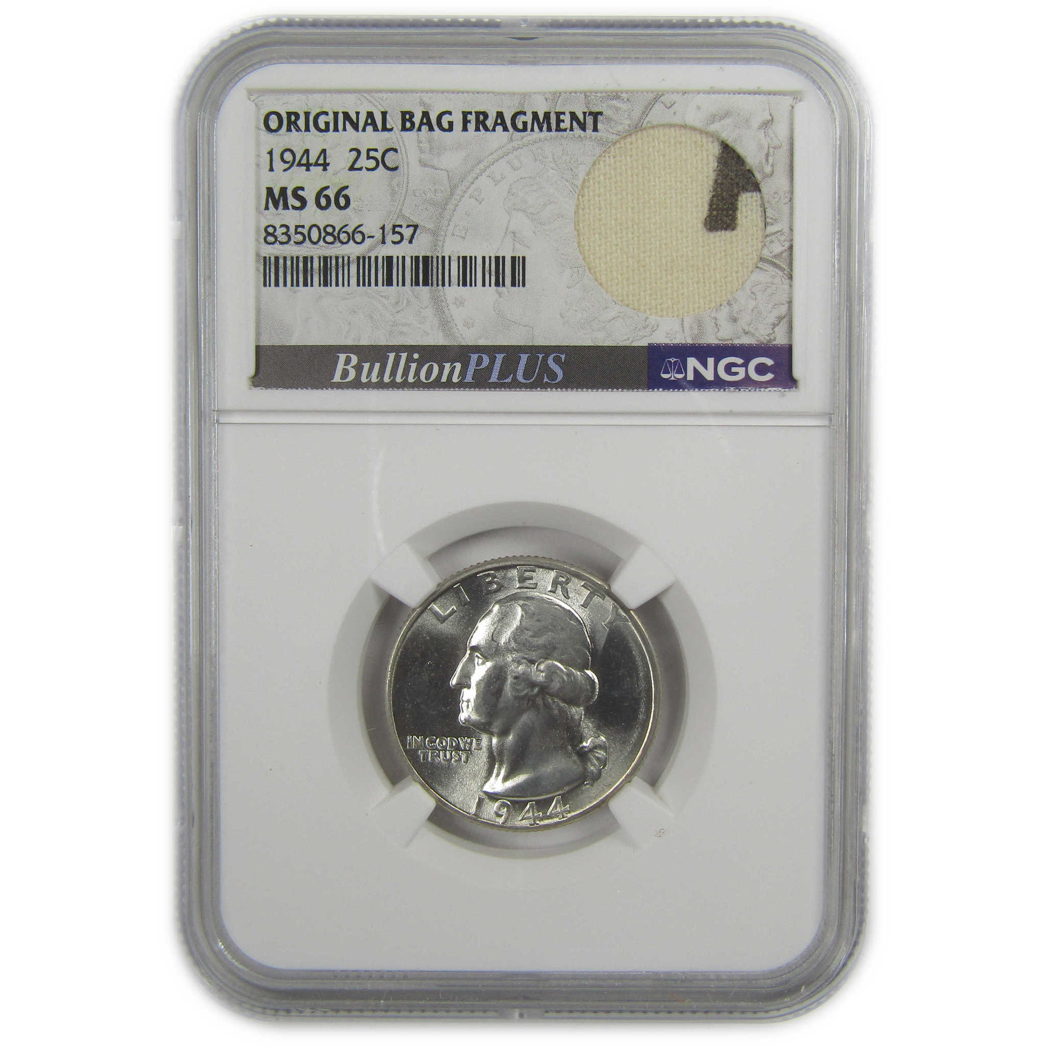 1944 Washington Quarter MS 66 NGC Silver Bag Fragment SKU:I20497