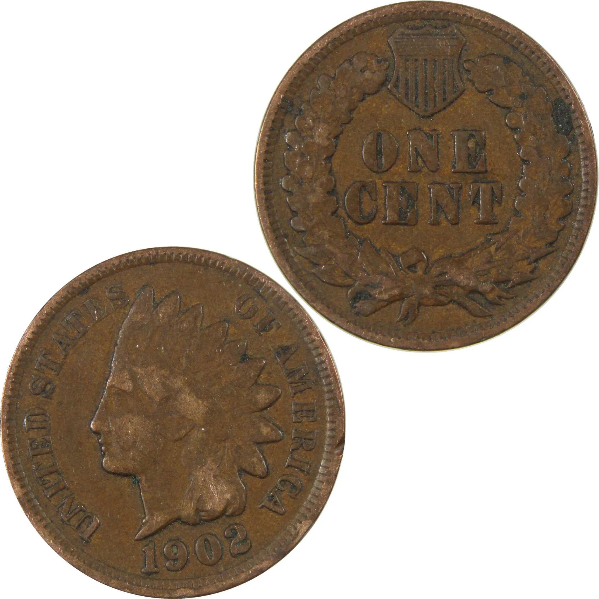 1902 Indian Head Cent VG Very Good Penny 1c Coin SKU:I27056