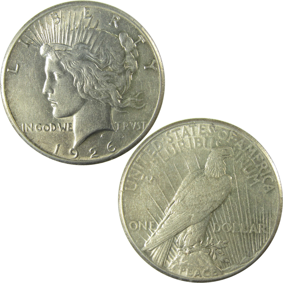 1926 Peace Silver Dollar AU About Uncirculated $1 Coin SKU:I28103