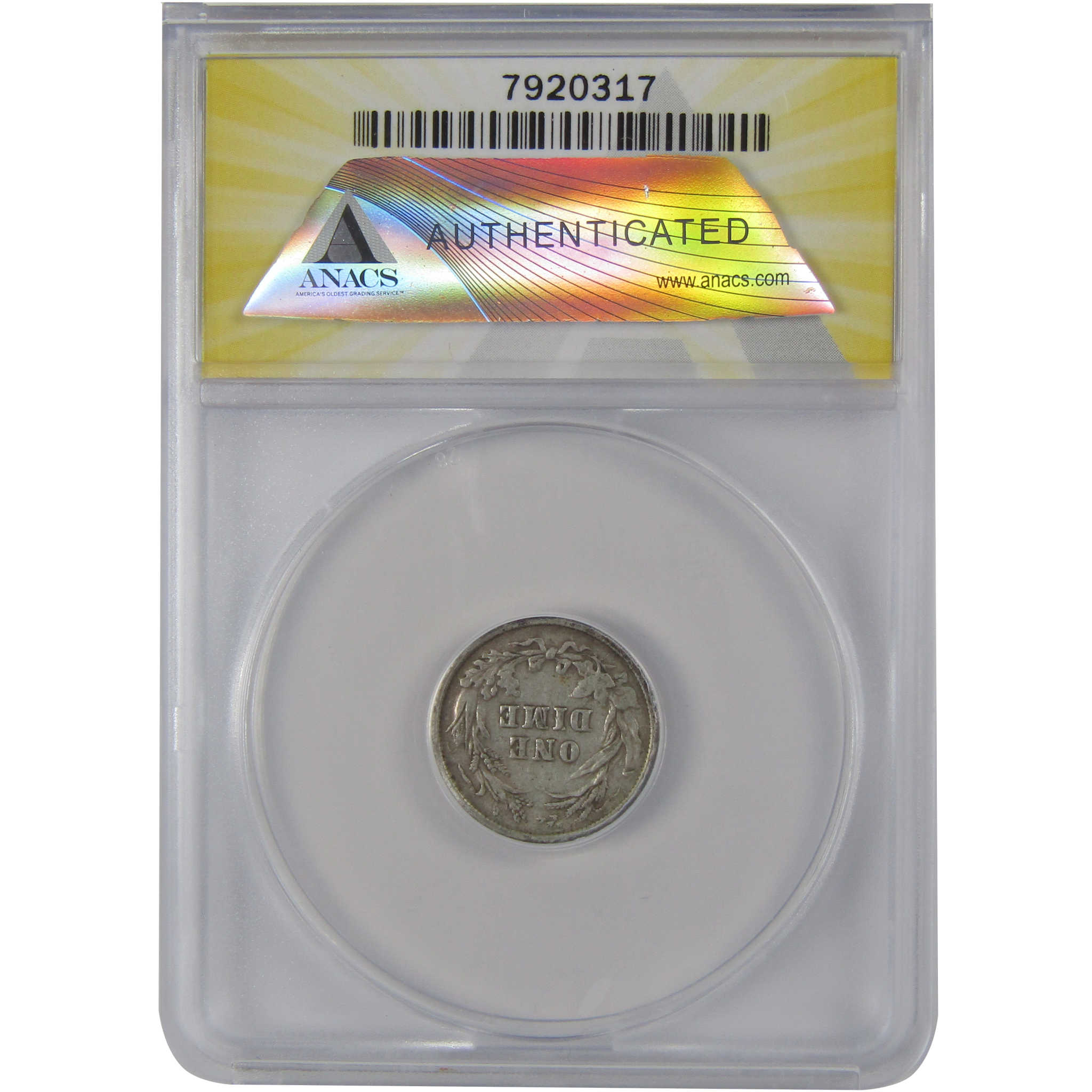 1897 Barber Dime VF 25 ANACS Silver 10c Coin SKU:CP136