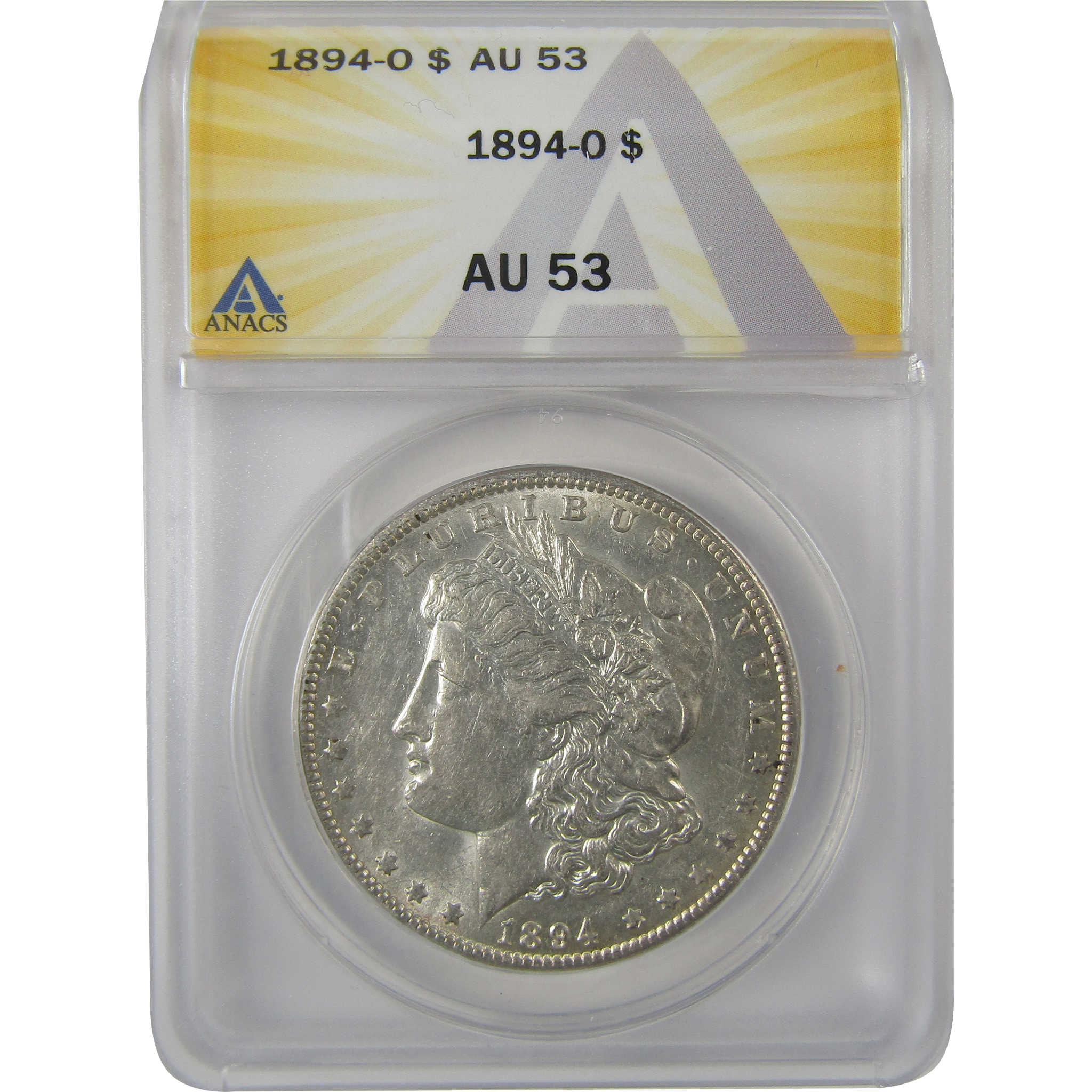 1894 O Morgan Dollar AU 53 ANACS Silver $1 Coin SKU:I19356 - Morgan coin - Morgan silver dollar - Morgan silver dollar for sale - Profile Coins & Collectibles