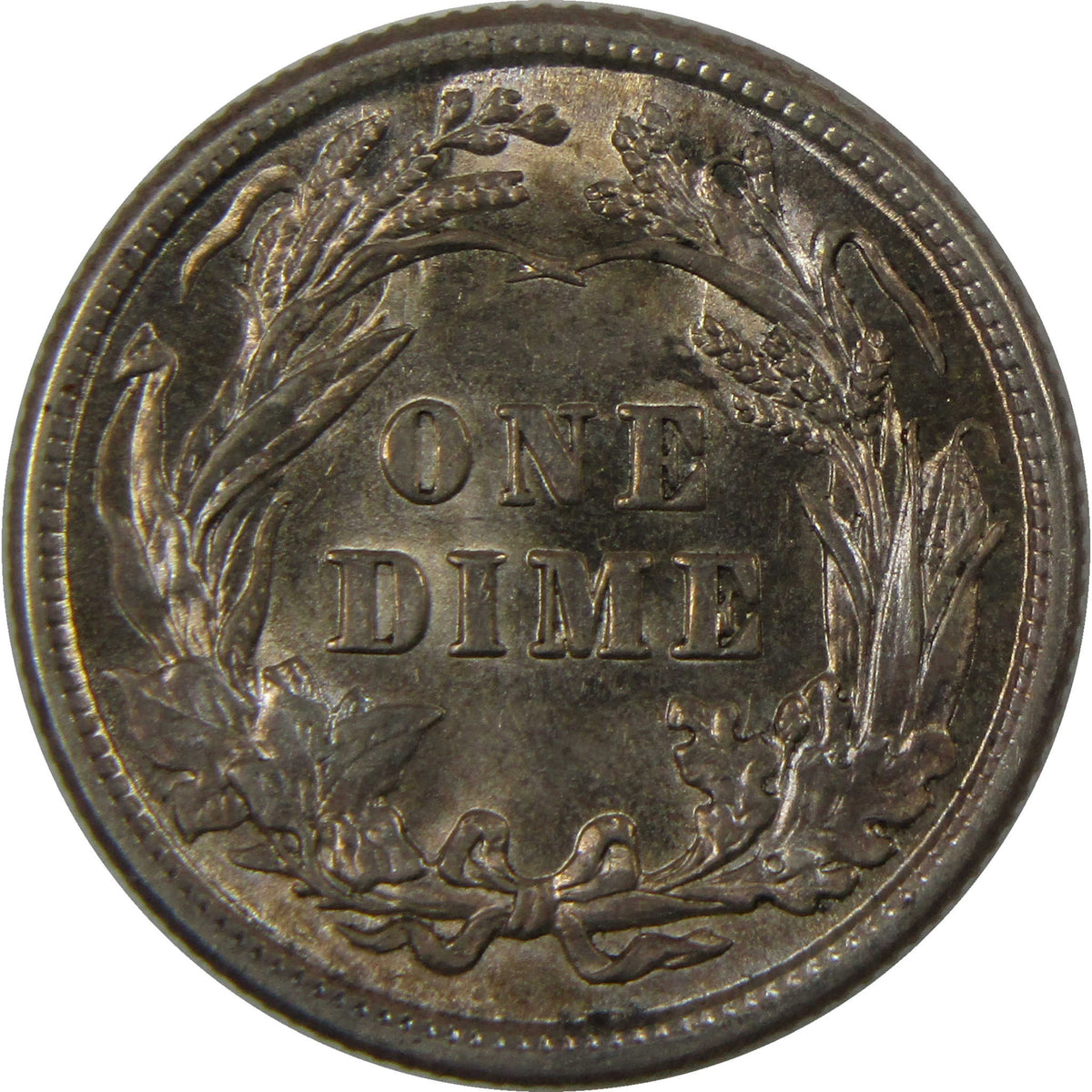 1913 Barber Silver Dime Borderline Uncirculated 10c Coin Collectible