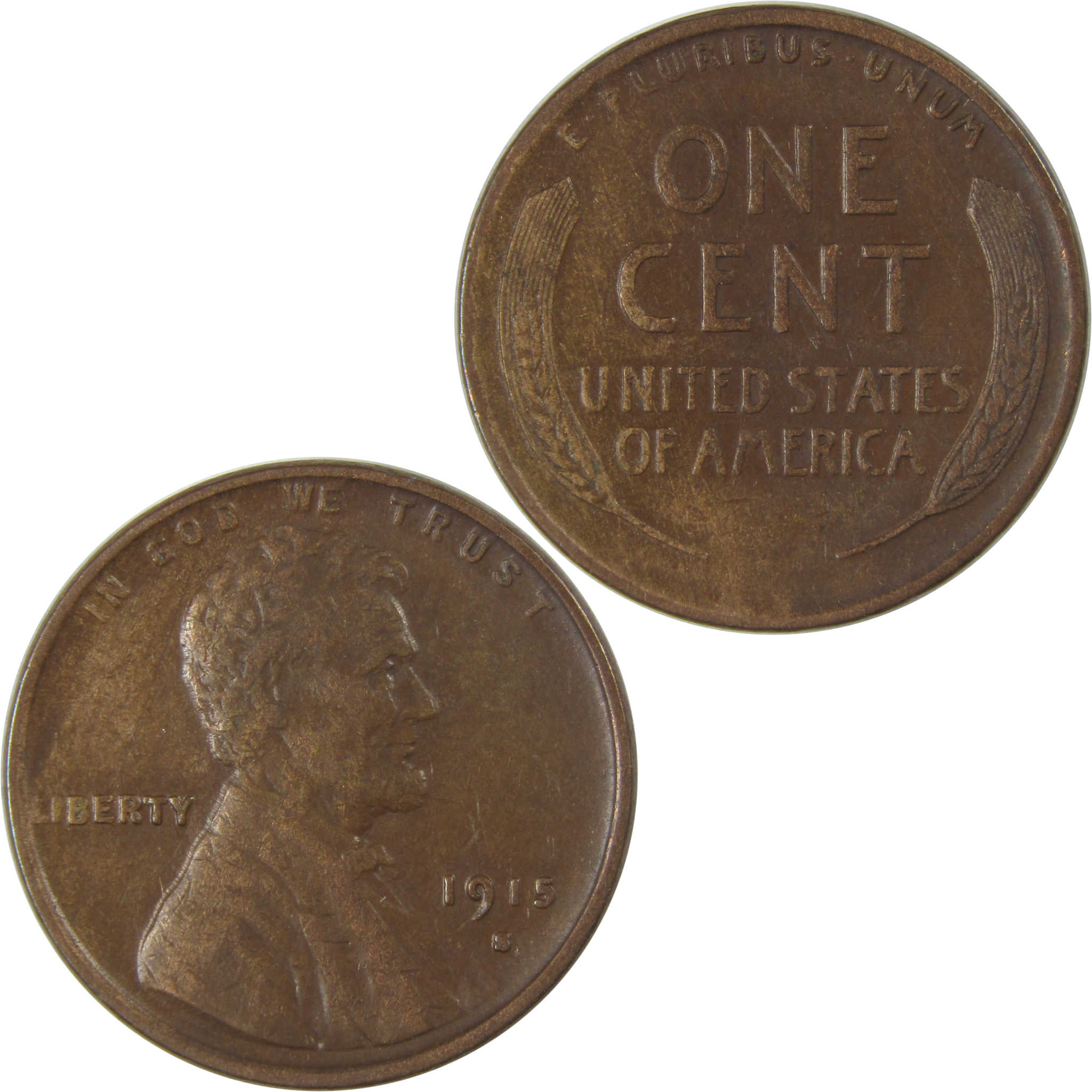 1915 S Lincoln Wheat Cent XF EF Extremely Fine Penny SKU:I23869