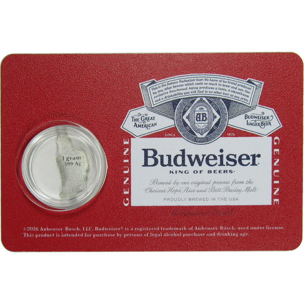 Budweiser Autumn Clydesdale 1/10 g .999 Silver Bar Collectible