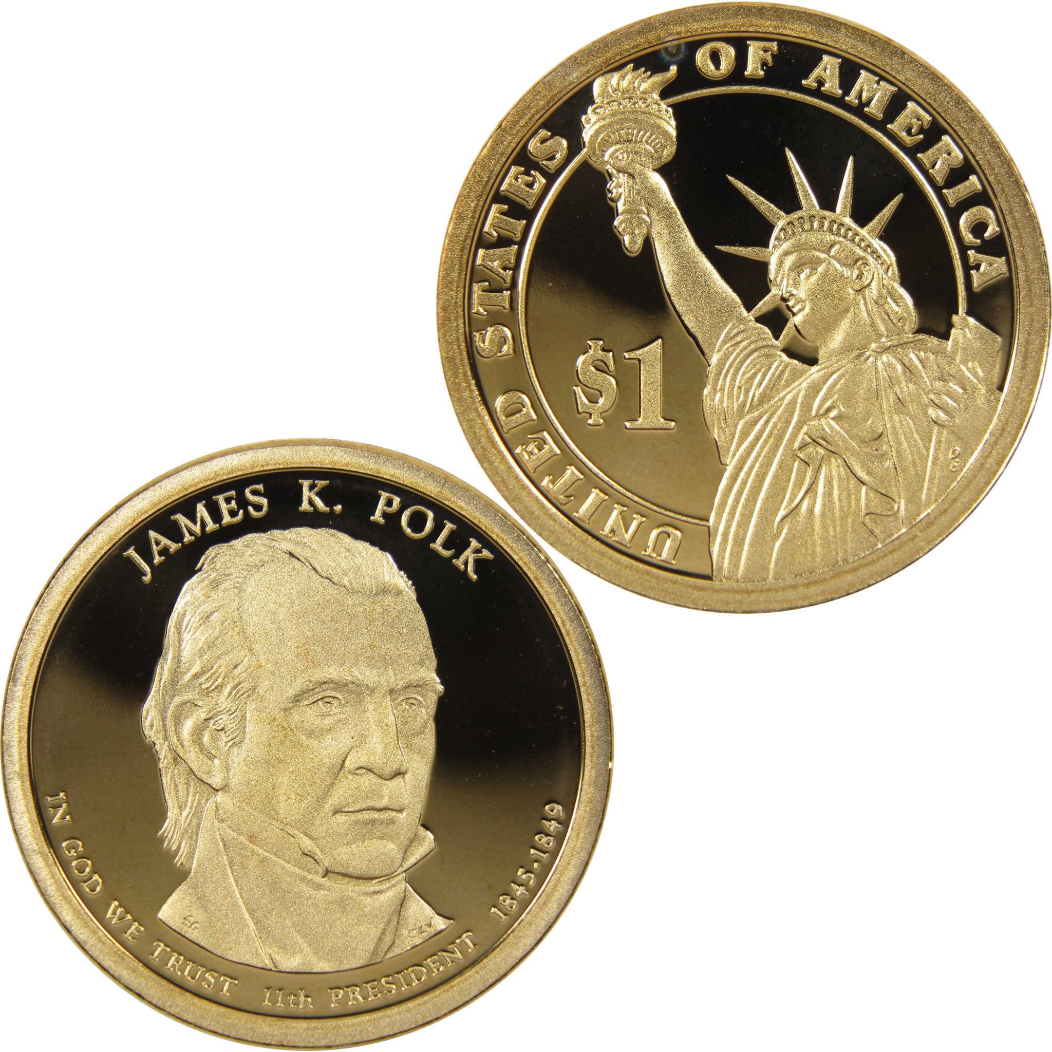 2009 S James K Polk Presidential Dollar Choice Proof $1 Coin