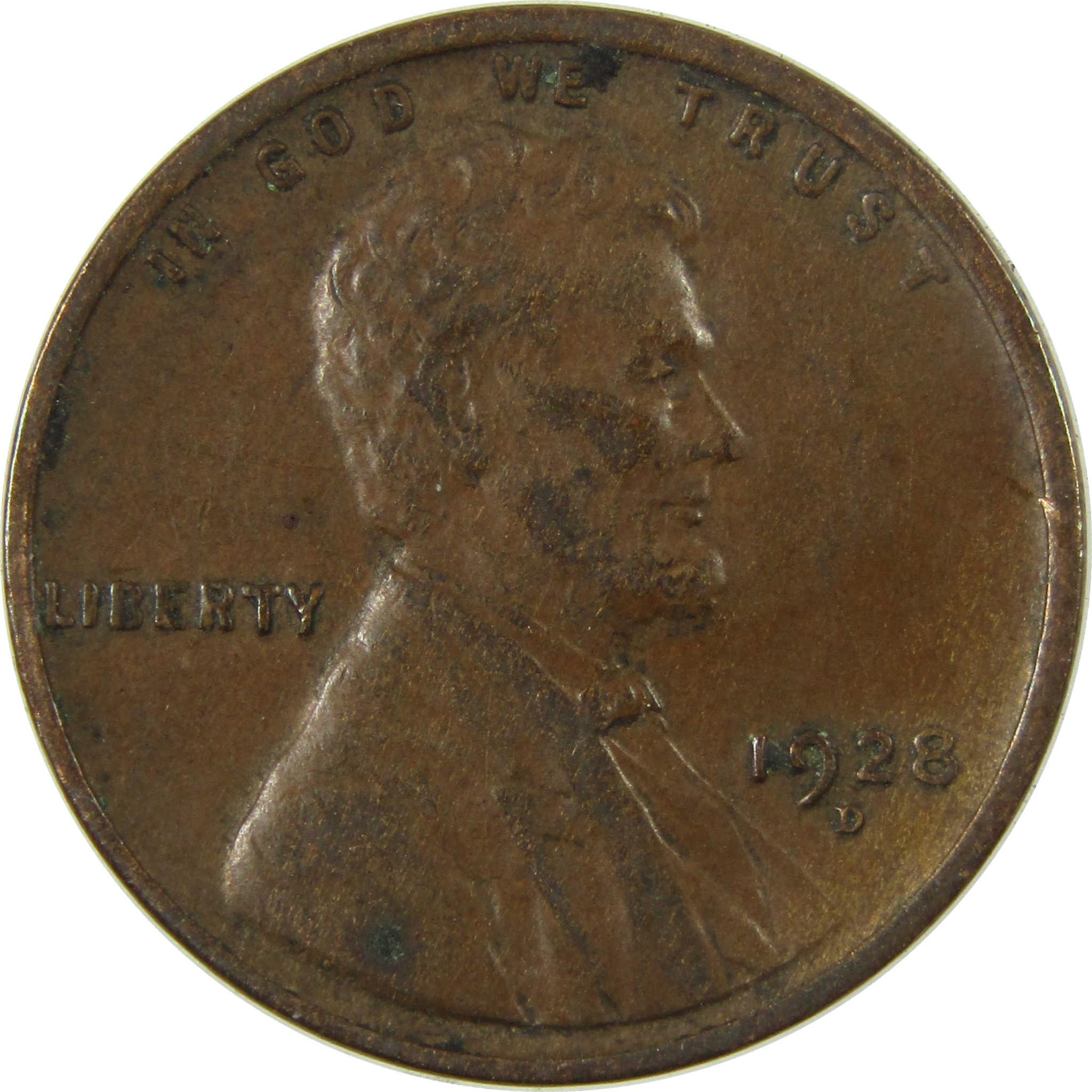 1928 D Lincoln Wheat Cent VF Very Fine Penny 1c Coin SKU:I27587