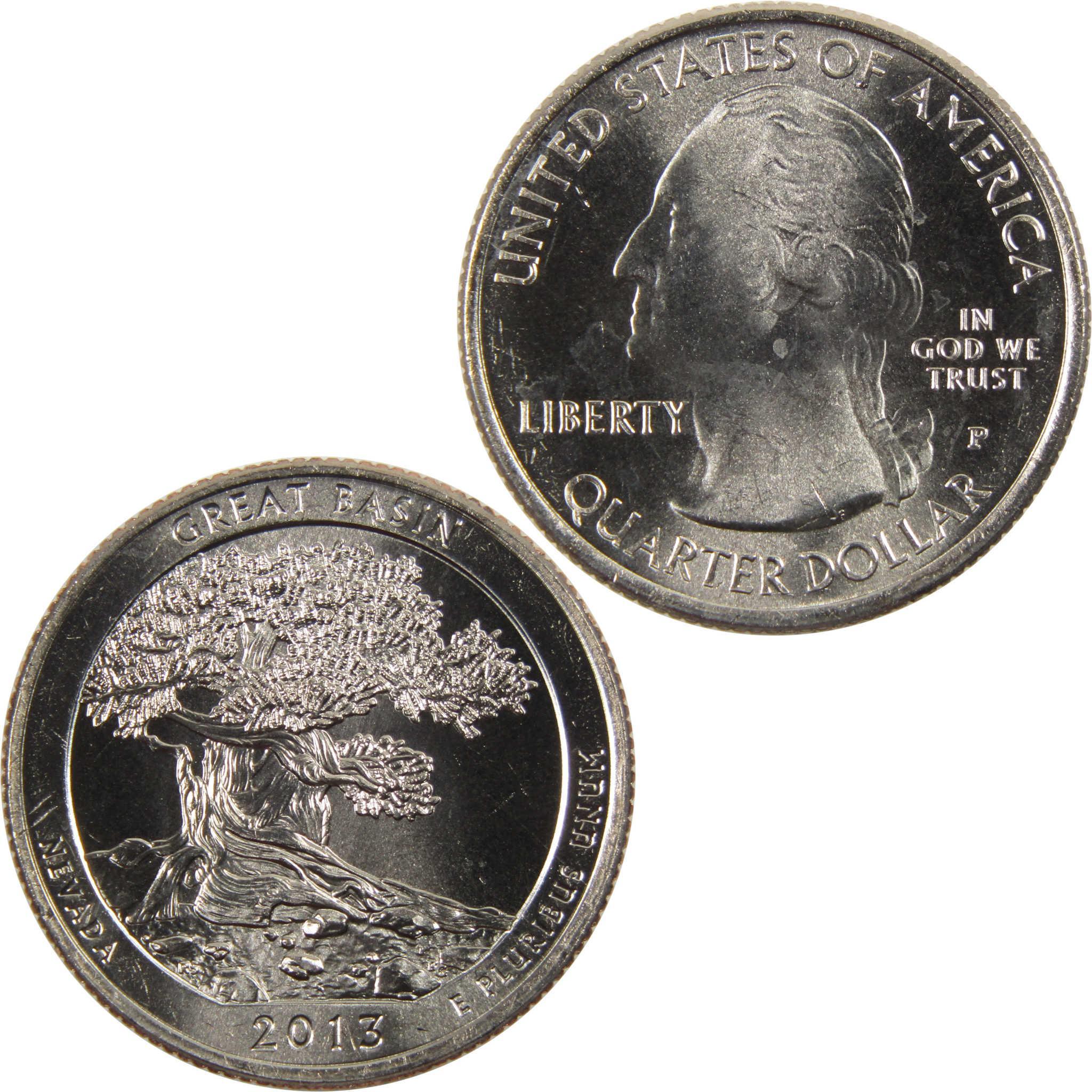 2013 P Great Basin National Park Quarter BU Uncirculated Clad 25c Coin