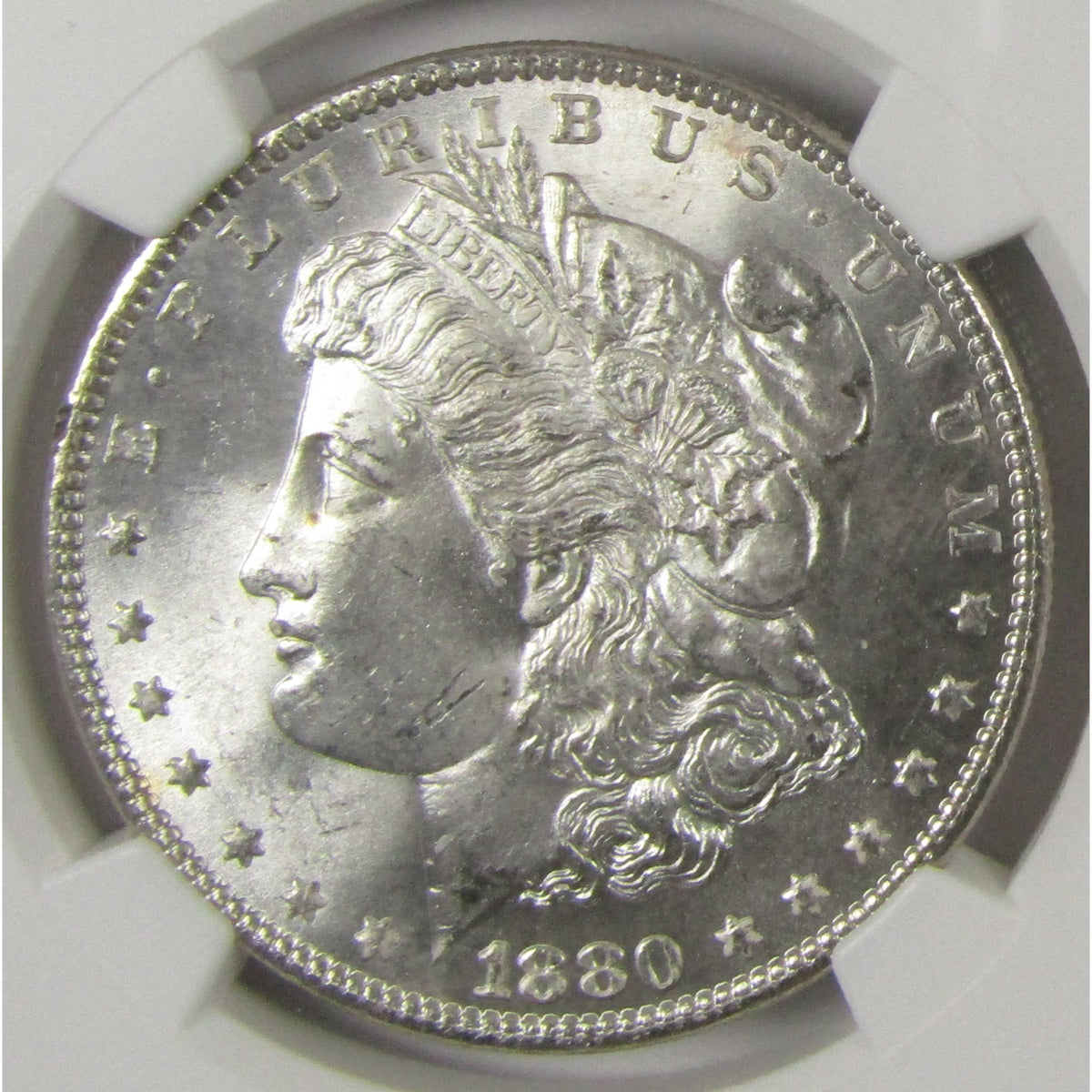 1880 Morgan Silver Dollar MS 65 NGC Uncirculated $1 Coin Collectible - Morgan coin - Morgan silver dollar - Morgan silver dollar for sale - Profile Coins & Collectibles