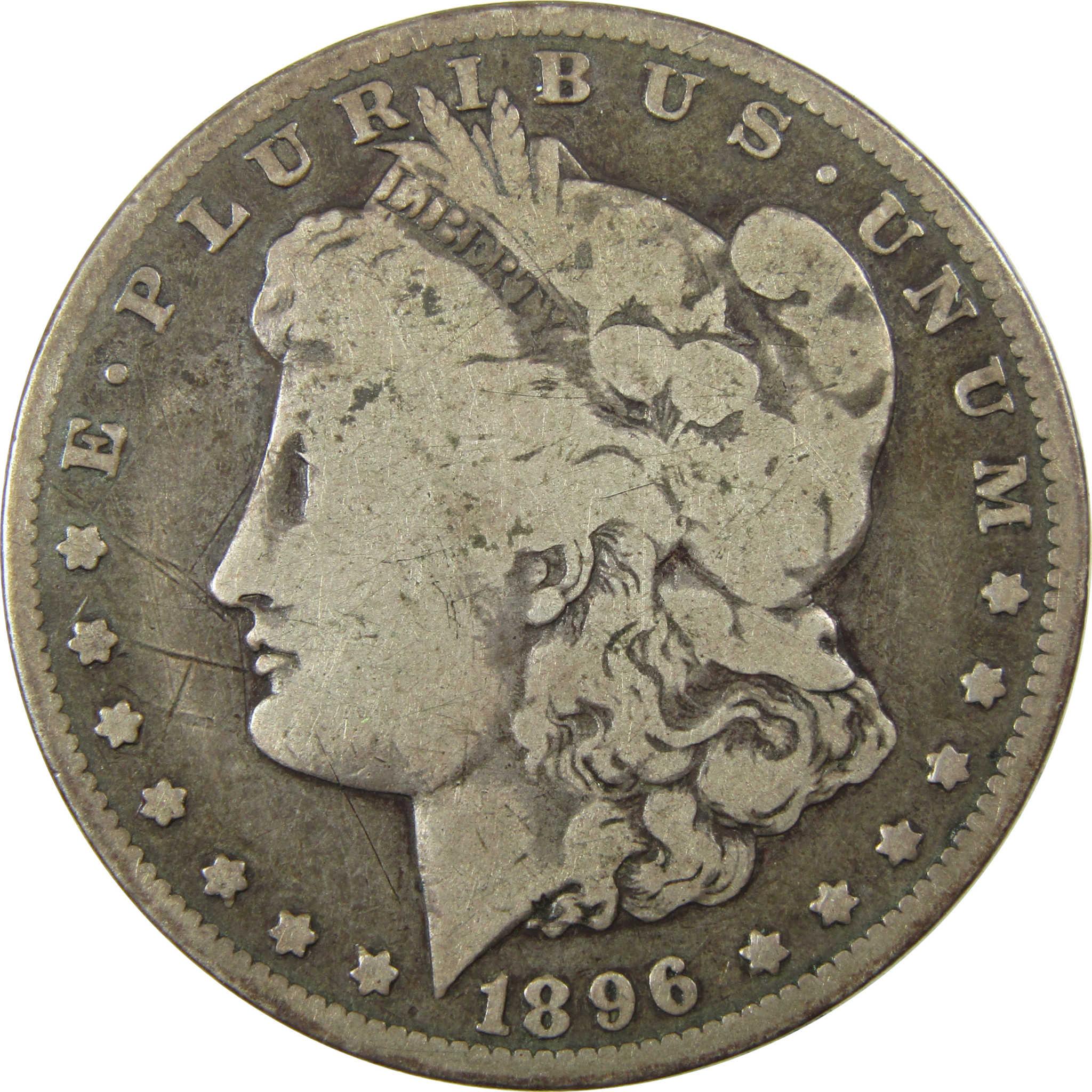 1896 O Morgan Silver Dollar VG Very Good Details $1 Coin SKU:CP1395 - Morgan coin - Morgan silver dollar - Morgan silver dollar for sale - Profile Coins & Collectibles