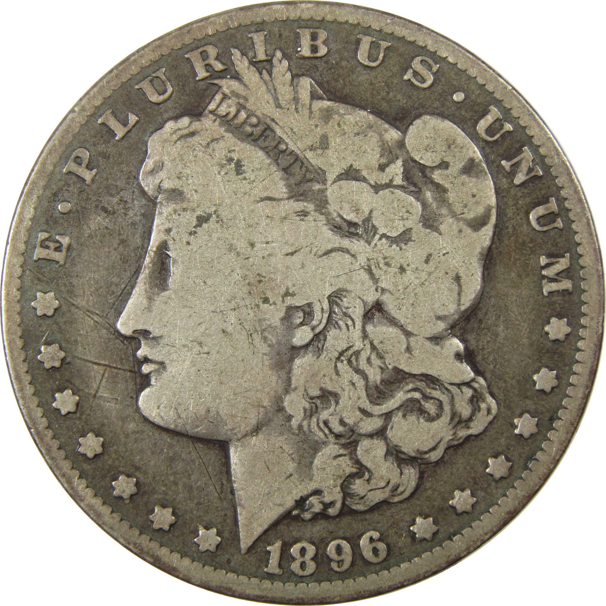1896 O Morgan Silver Dollar VG Very Good Details $1 Coin SKU:CP1395 - Morgan coin - Morgan silver dollar - Morgan silver dollar for sale - Profile Coins & Collectibles