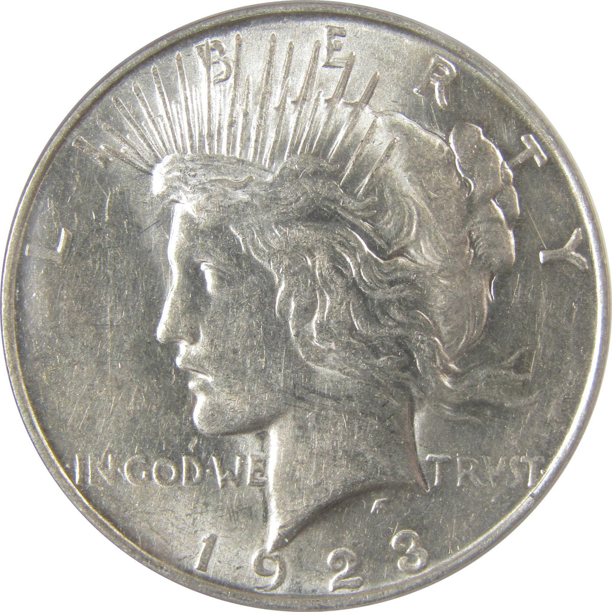 1923 D Peace Silver Dollar AU 55 ANACS $1 Coin SKU:I25047
