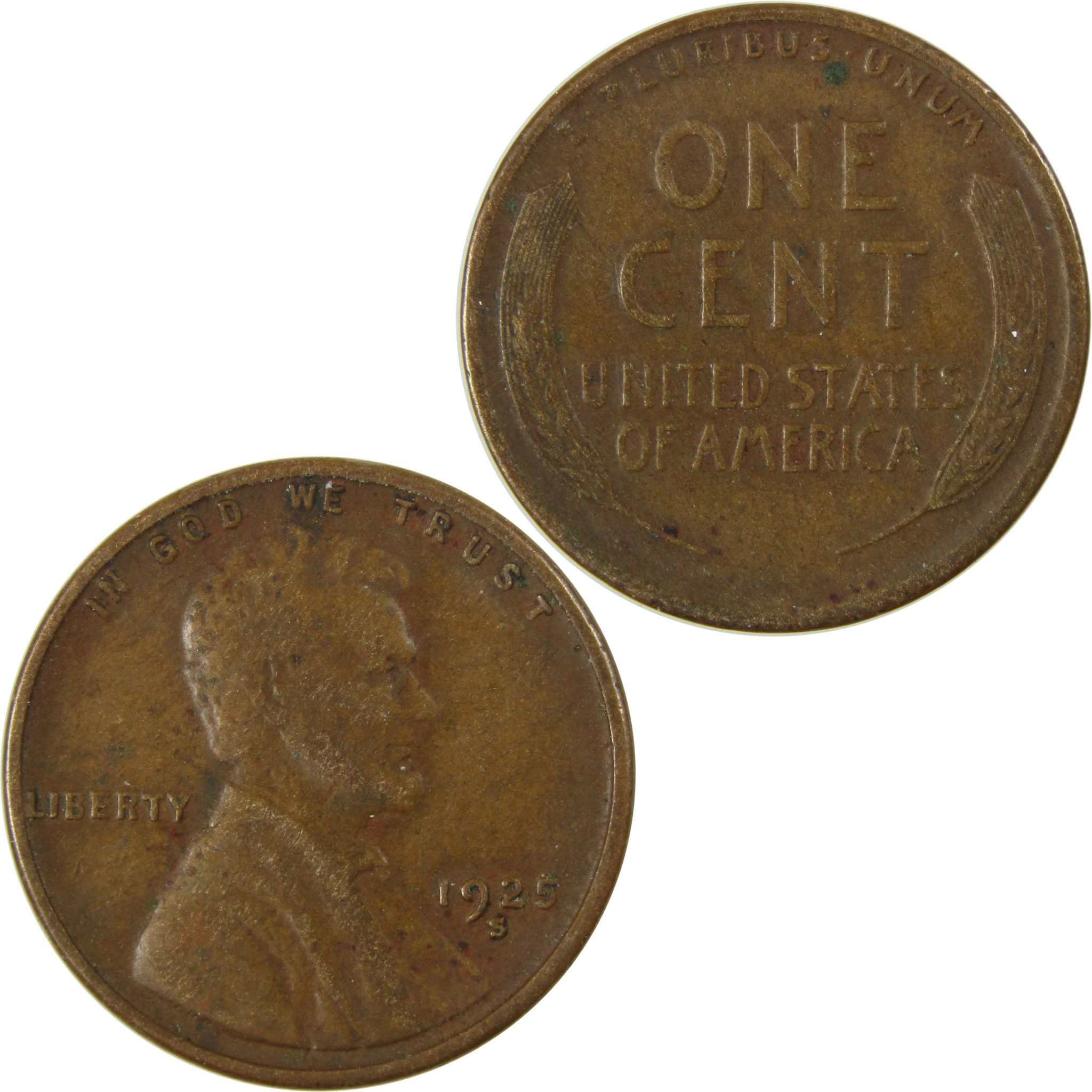 1925 S Lincoln Wheat Cent VF Very Fine Penny 1c Coin SKU:I26469