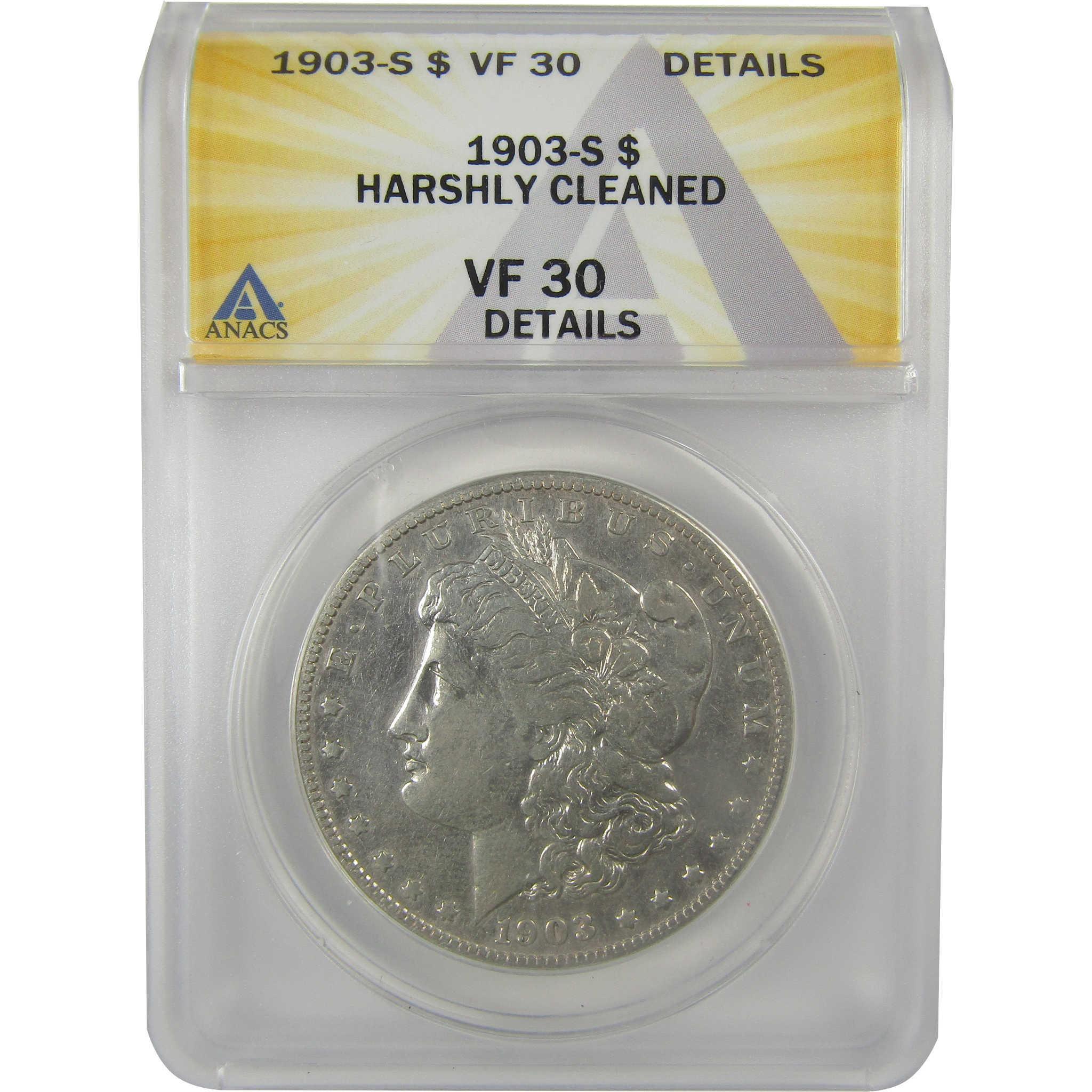 1903 S Morgan Dollar VF 30 Details ANACS Silver $1 Coin SKU:I21755 - Morgan coin - Morgan silver dollar - Morgan silver dollar for sale - Profile Coins & Collectibles