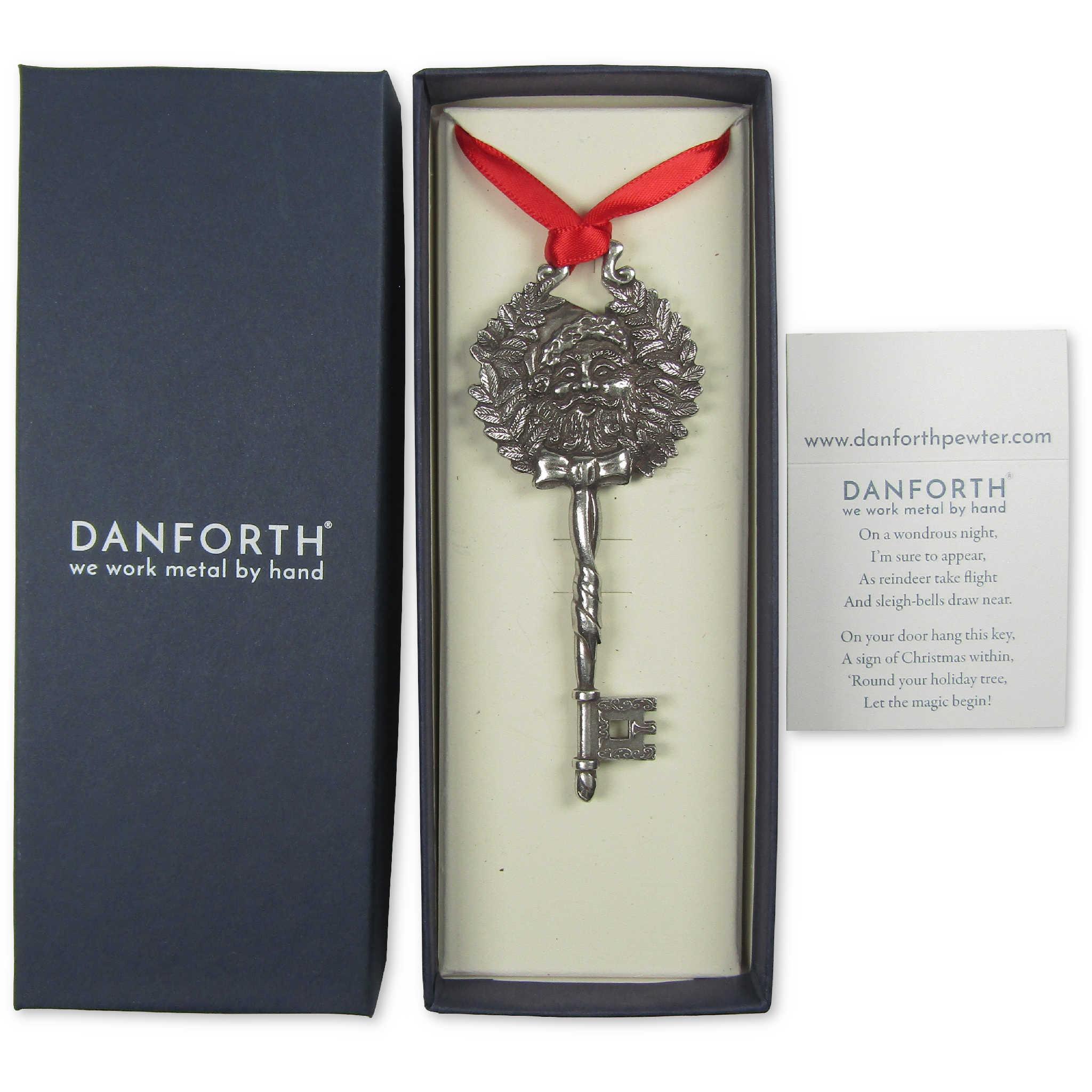Santa's Key Hand Made Pewter Christmas Ornament with Box