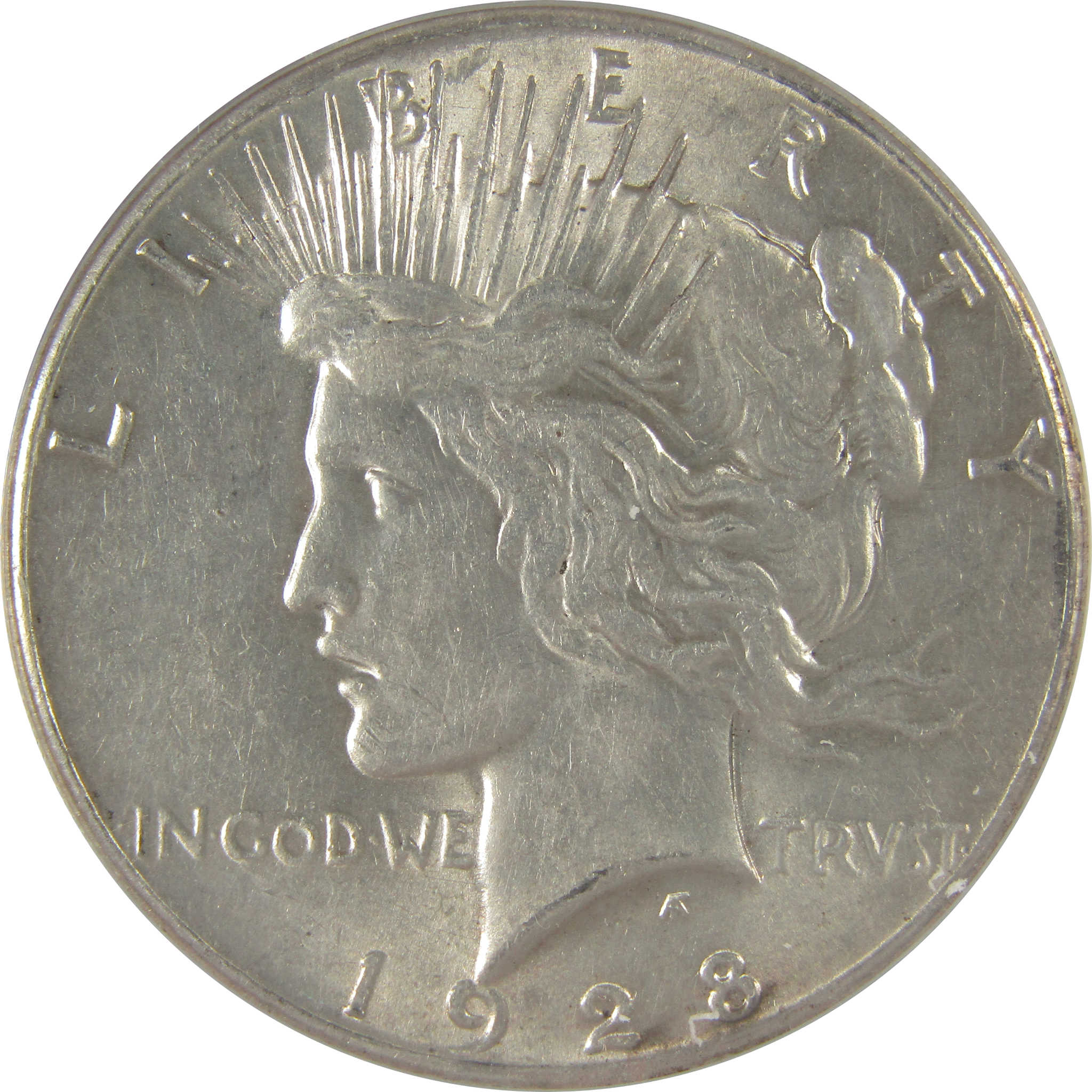1928 Peace Dollar AU 58 ANACS Silver $1 Coin SKU:I23064