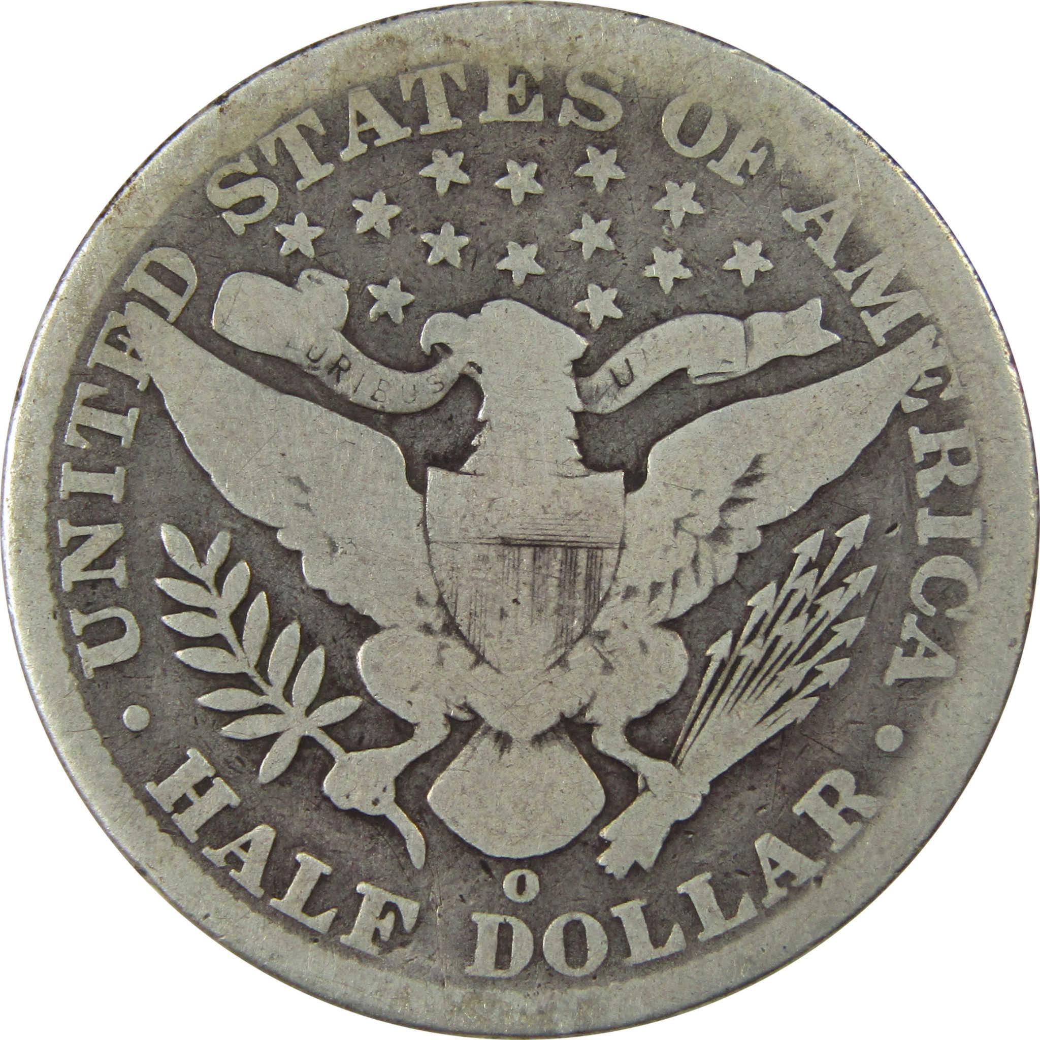 1896 O Barber Silver Half Dollar AG About Good 50c Coin SKU:I25966