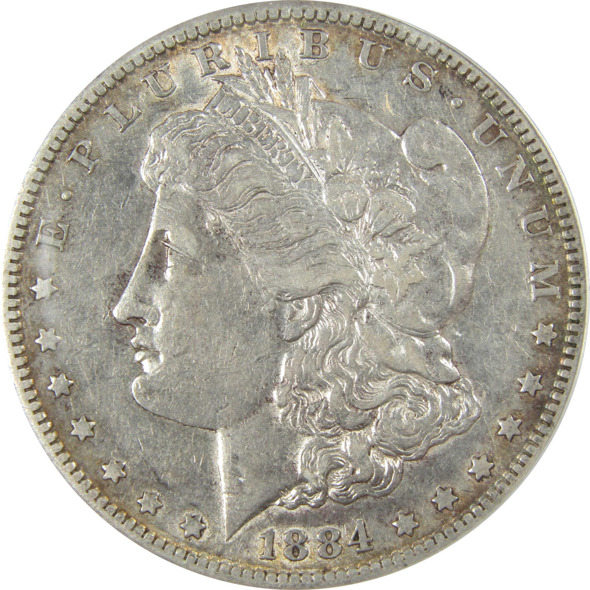 1884 S Morgan Silver Dollar EF 45 Details ANACS $1 Coin SKU:CP573 - Morgan coin - Morgan silver dollar - Morgan silver dollar for sale - Profile Coins & Collectibles