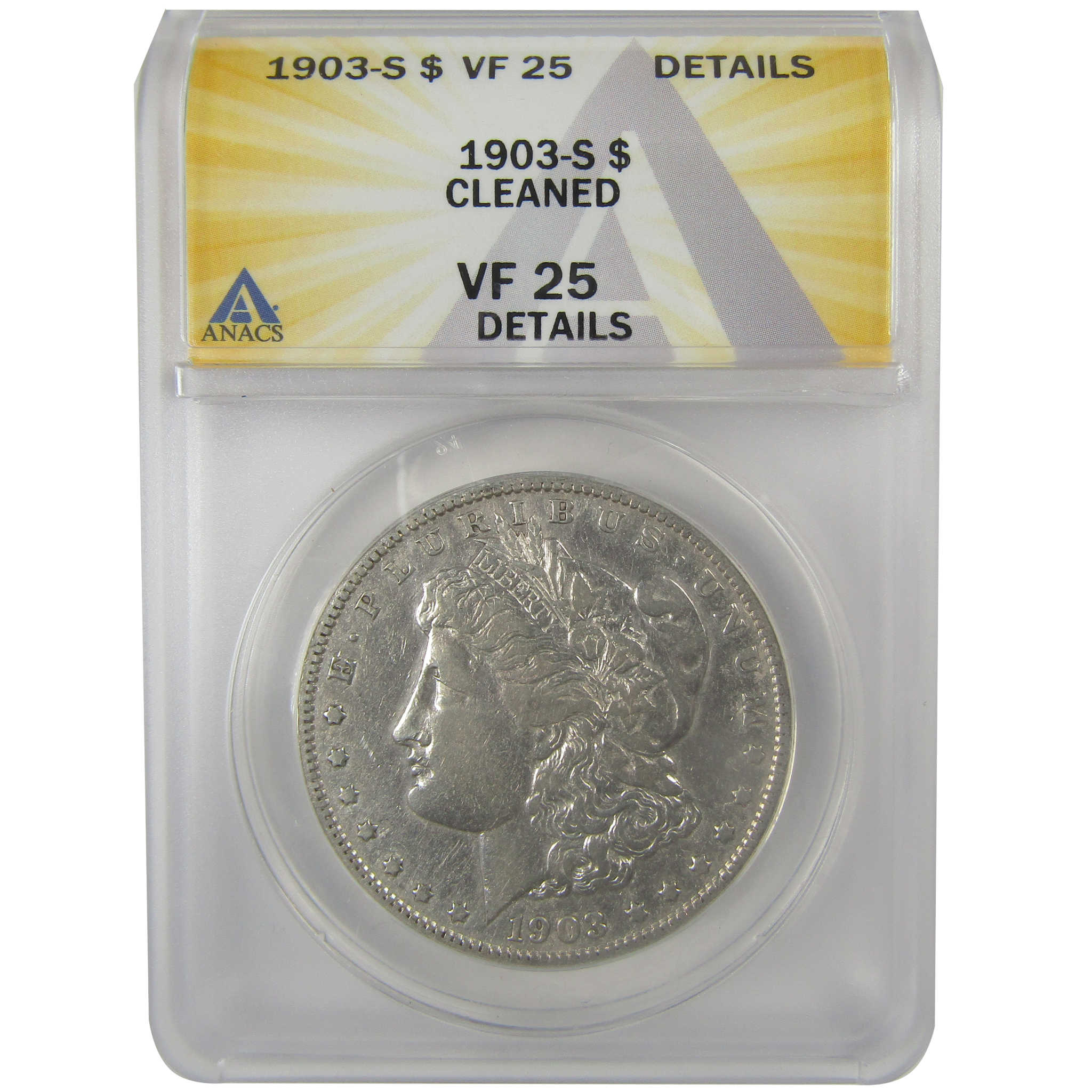 1903 S Morgan Dollar VF 25 Details ANACS Silver $1 Coin SKU:I21723 - Morgan coin - Morgan silver dollar - Morgan silver dollar for sale - Profile Coins & Collectibles