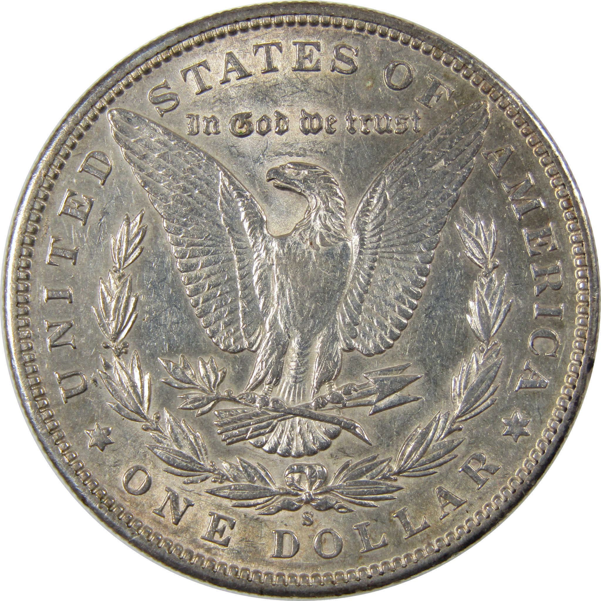 1898 S Morgan Dollar AU About Uncirculated Silver $1 Coin SKU:I23703