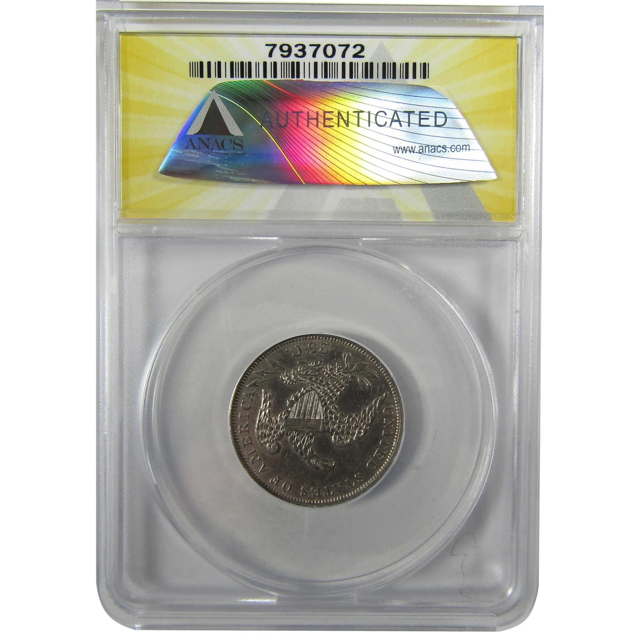 1835 Capped Bust Silver Quarter AU 55 Details ANACS 25c CoinSKU:I28080
