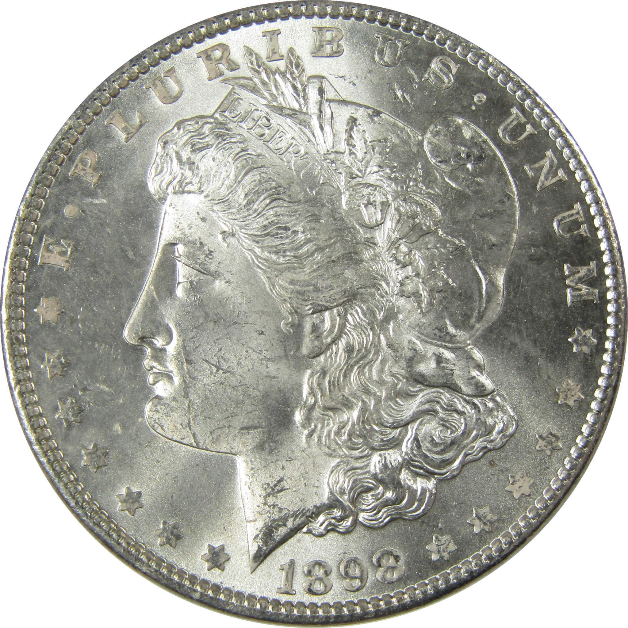 1898 Morgan Silver Dollar Uncirculated Mint State $1 Coin SKU:I27763 - Morgan coin - Morgan silver dollar - Morgan silver dollar for sale - Profile Coins & Collectibles
