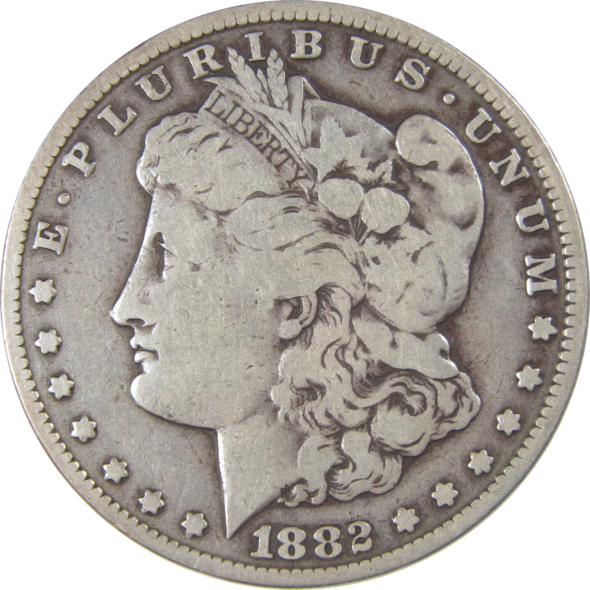 1882 CC Morgan Dollar VG Very Good Silver $1 Coin SKU:CP24 - Morgan coin - Morgan silver dollar - Morgan silver dollar for sale - Profile Coins & Collectibles