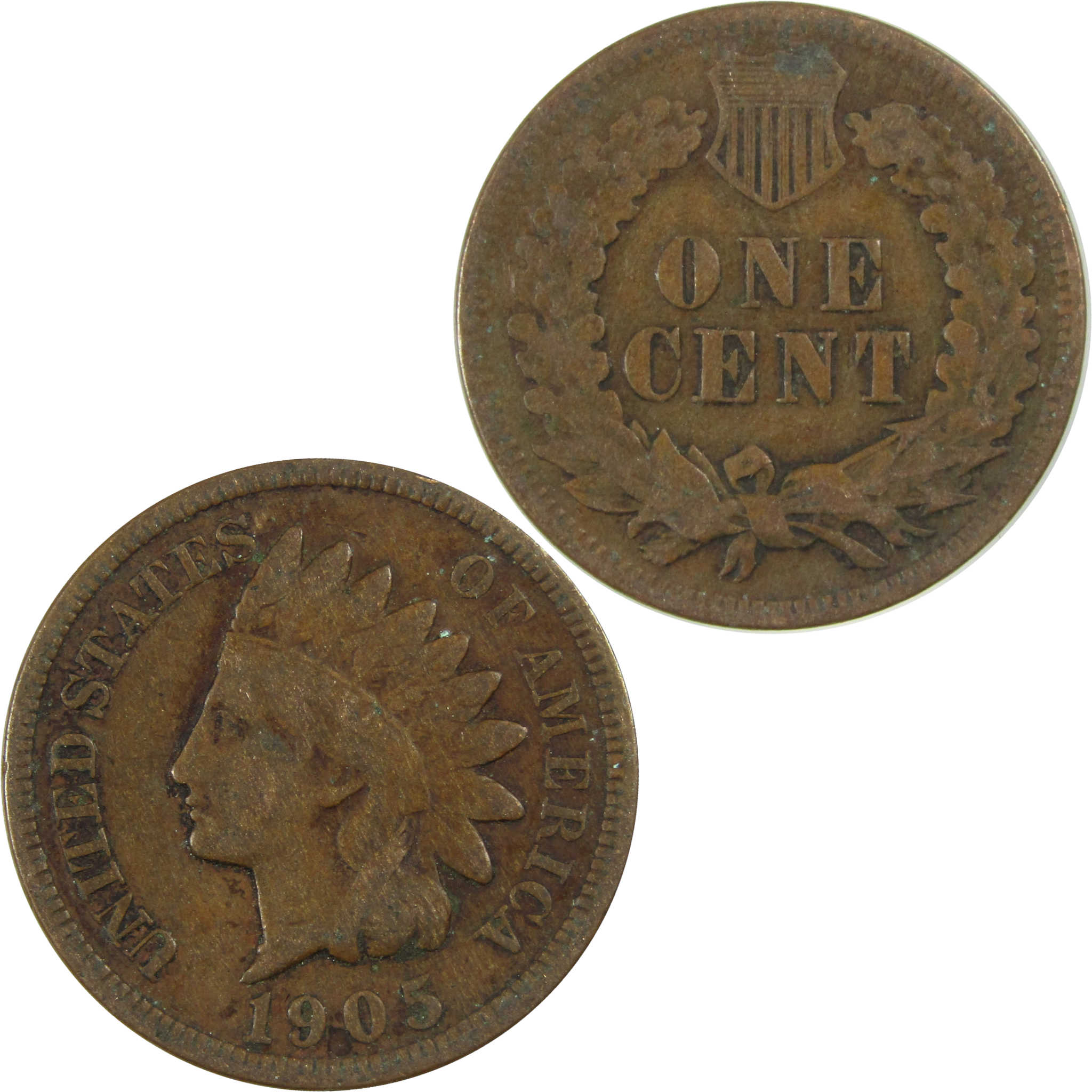 1905 Indian Head Cent VG Very Good Penny 1c Coin SKU:I27022