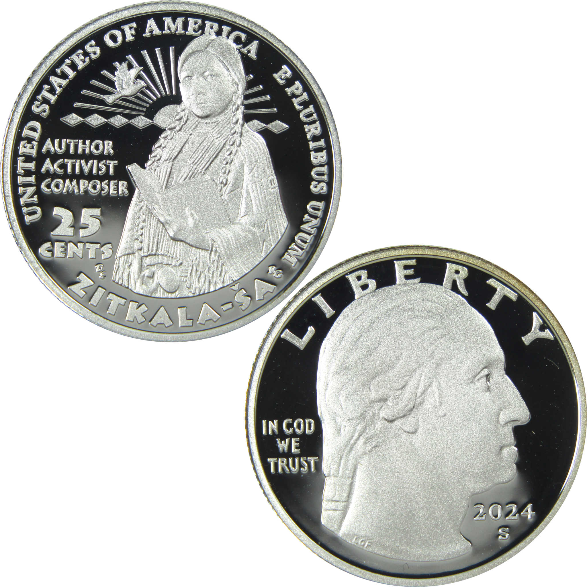 2024 S Zitkala-Sa American Women Quarter .999 Silver 25c Proof Coin