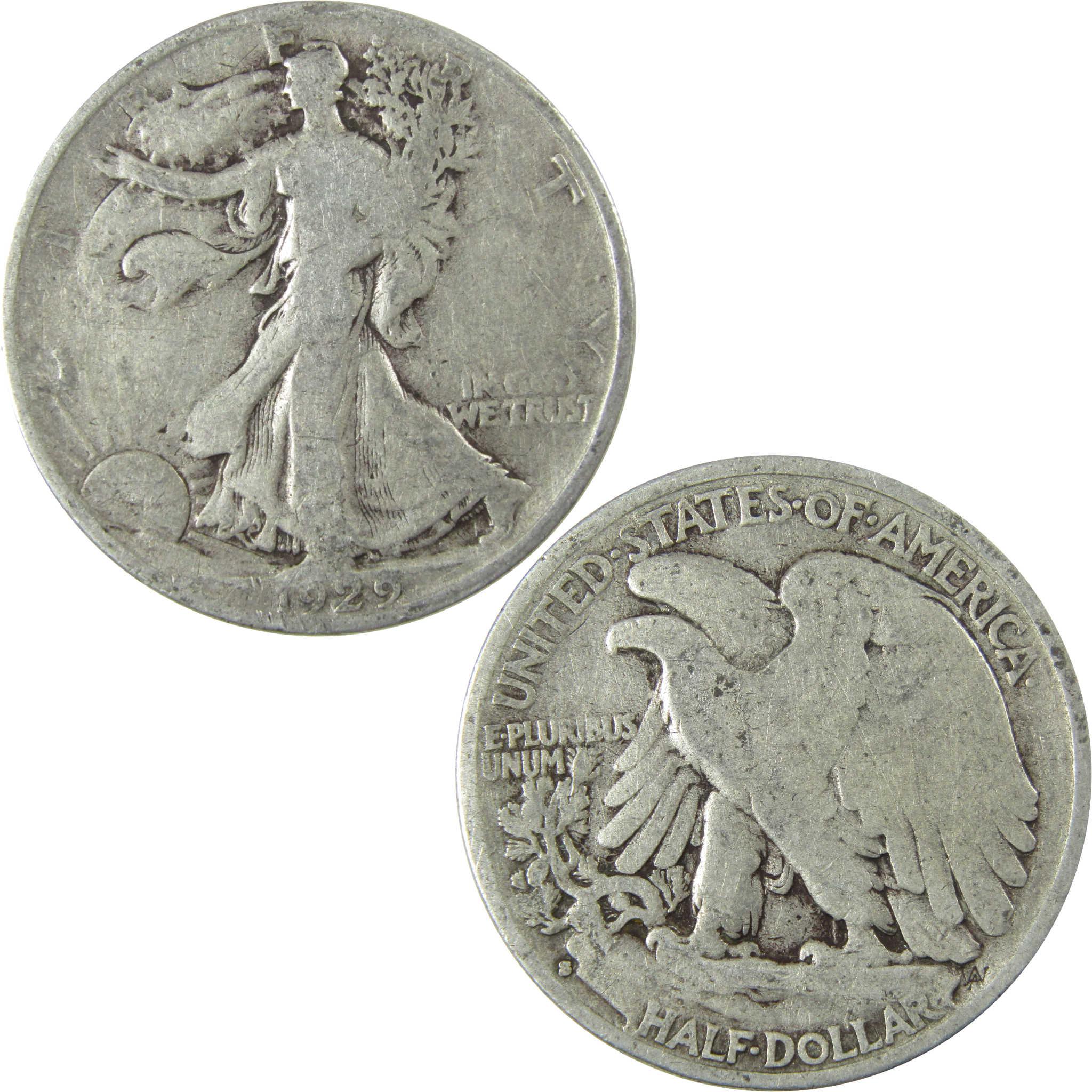1929 S Liberty Walking Silver Half Dollar VG Very Good SKU:CP508