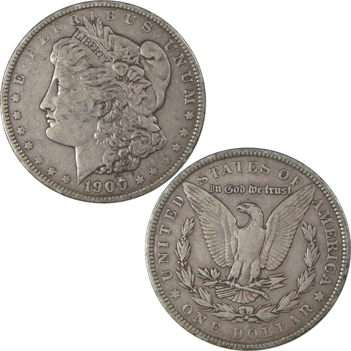 1900 Morgan Silver Dollar VF Very Fine $1 Coin SKU:I24277 - Morgan coin - Morgan silver dollar - Morgan silver dollar for sale - Profile Coins & Collectibles