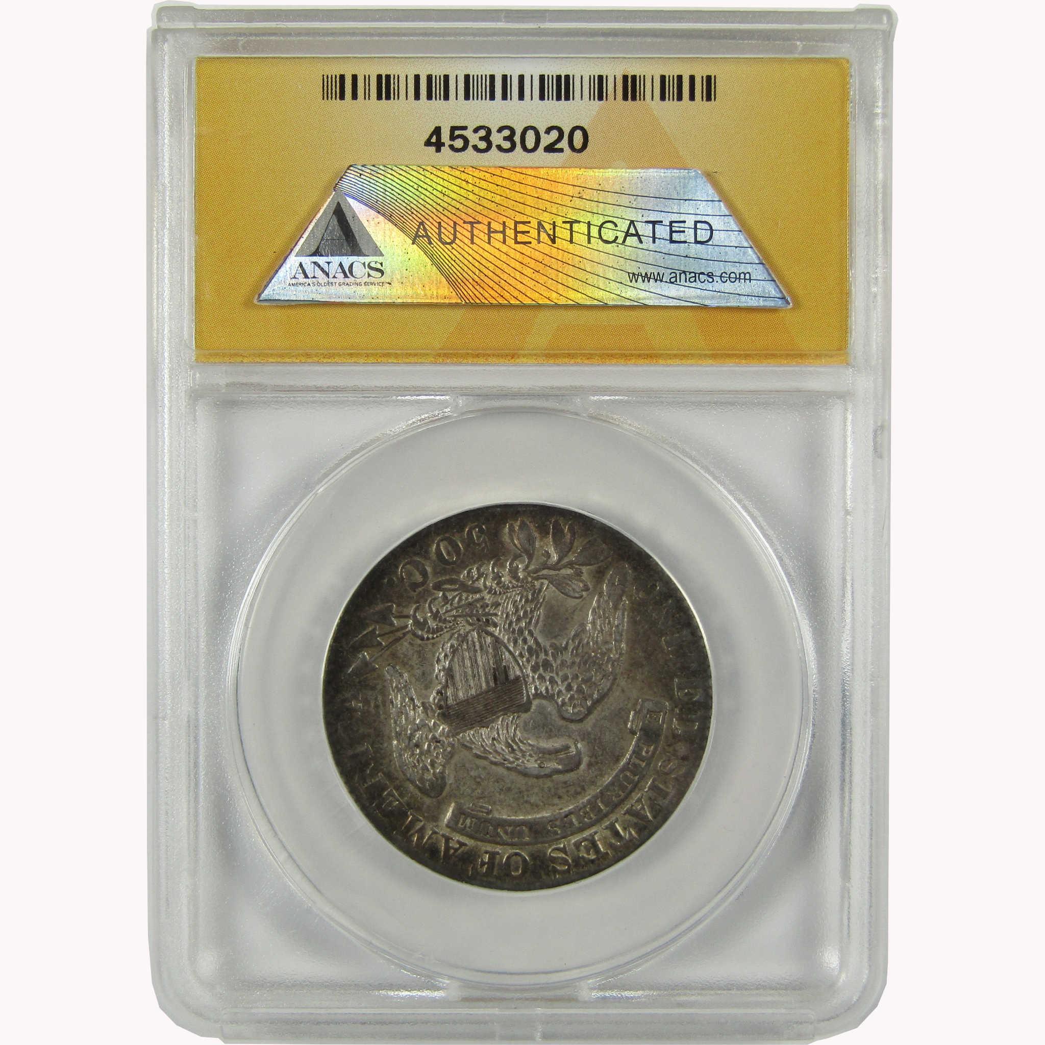 1833 Capped Bust Silver Half Dollar AU 53 ANACS 50c Coin Collectible