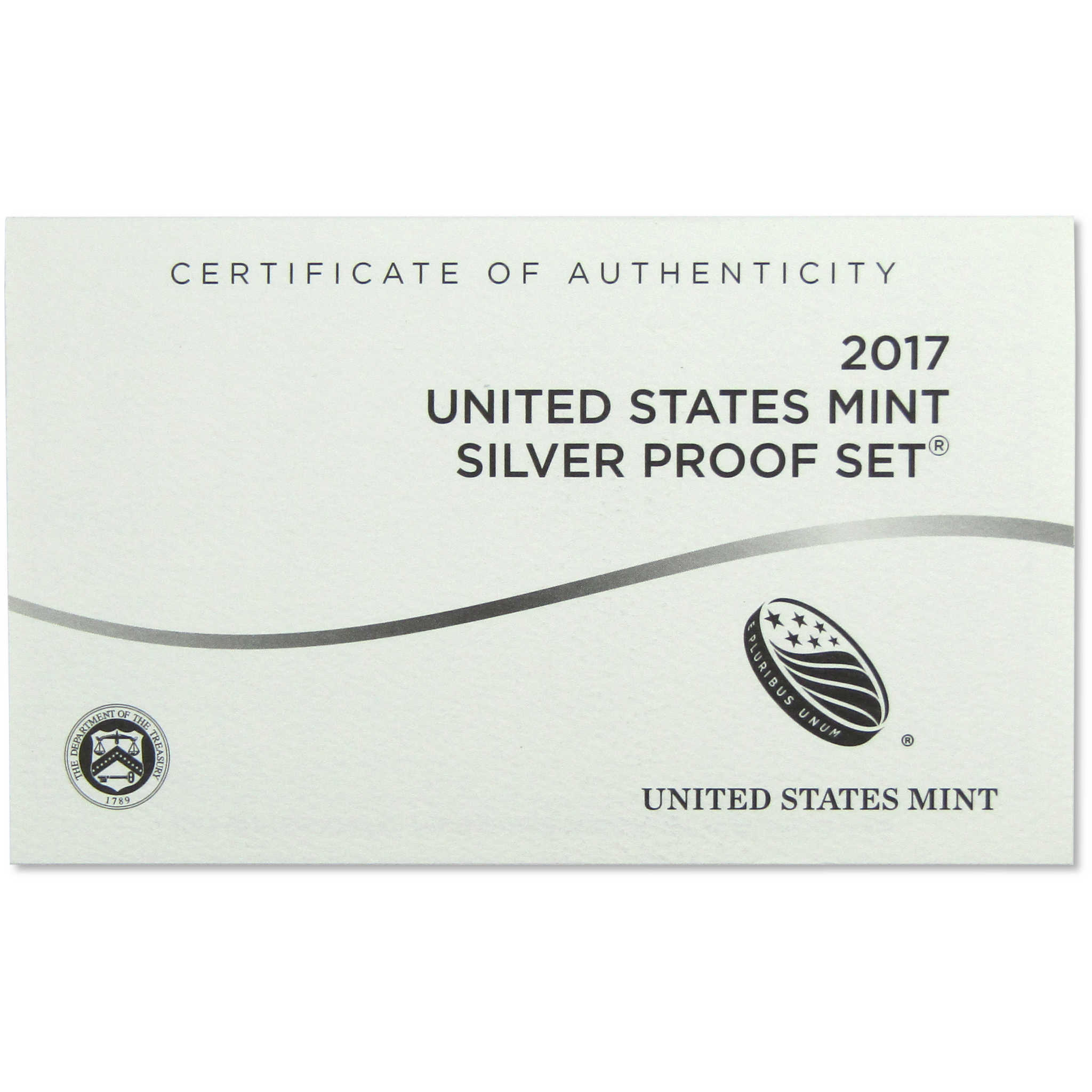 2017 Silver Proof Set U.S. Mint Original Government Packaging OGP COA