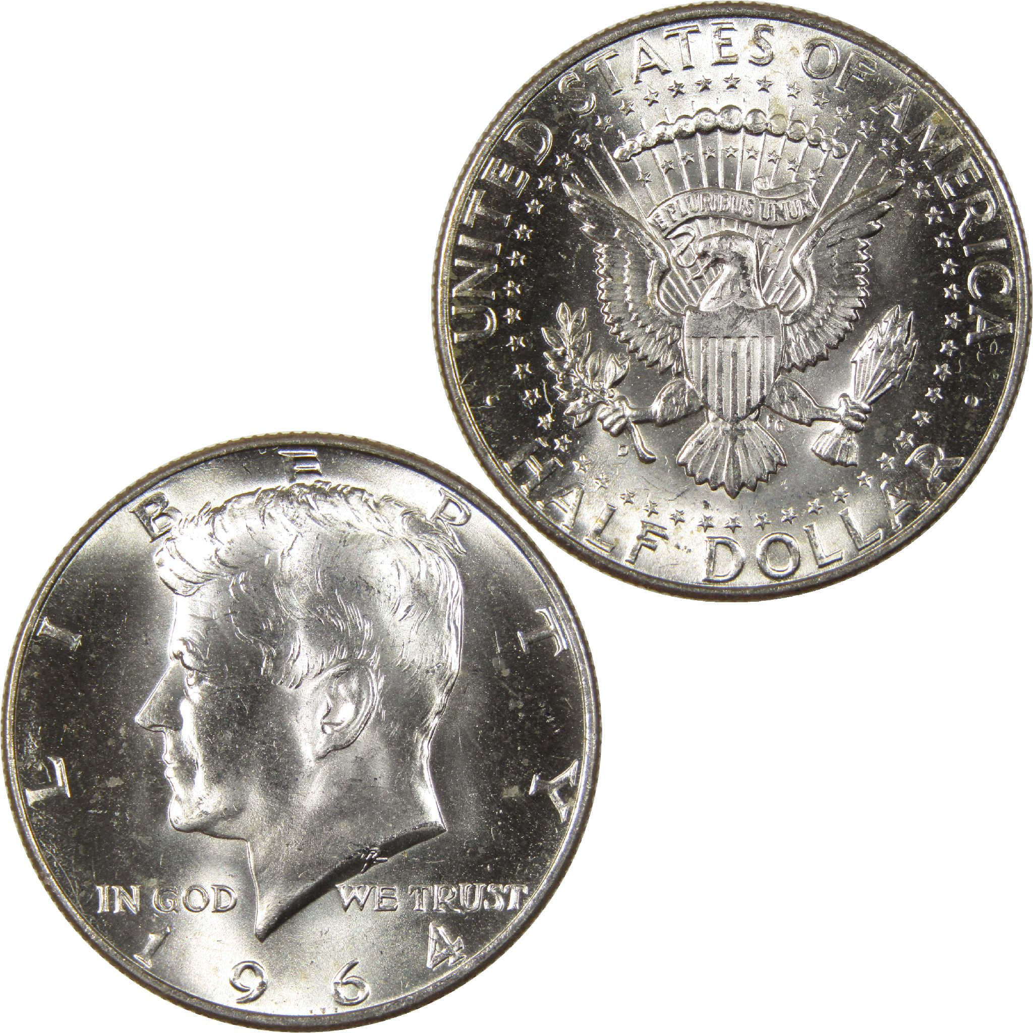 1964 D Kennedy Half Dollar Uncirculated Silver 50c Coin