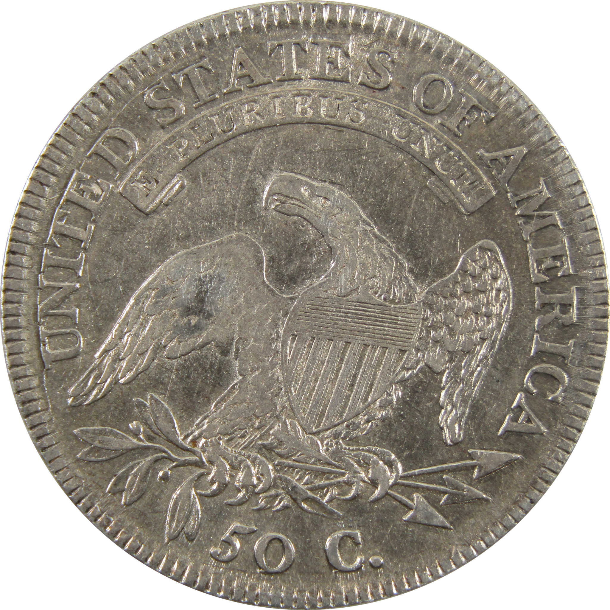 1810 Capped Bust Half Dollar XF EF 89.24% Silver 50c SKU:I10334