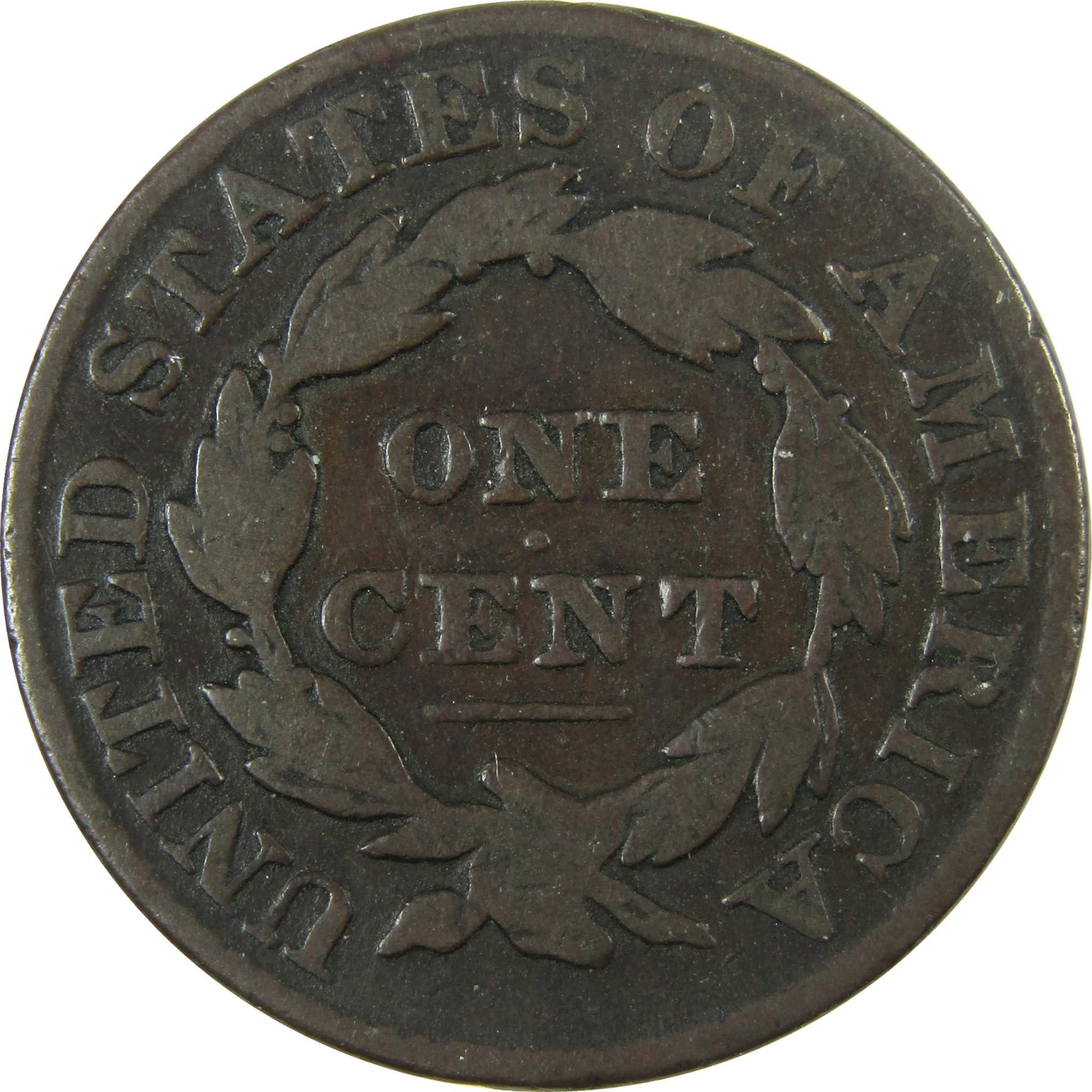 1831 Medium Letters Coronet Head Copper Large Cent VG SKU:I27848