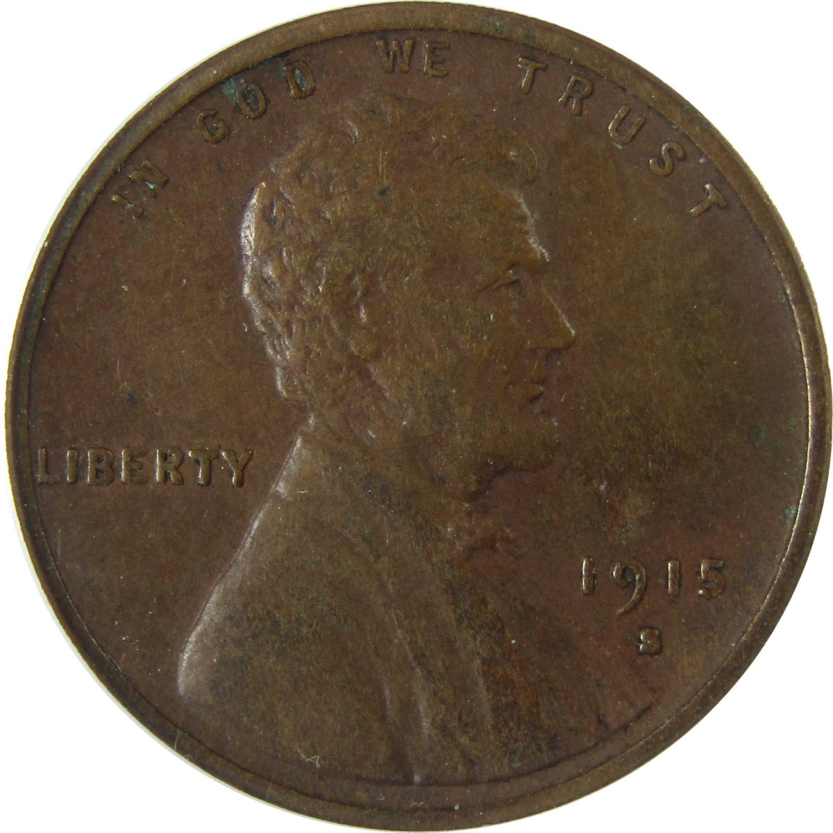 1915 S Lincoln Wheat Cent VF 30 ANACS Penny 1c Coin SKU:I27941