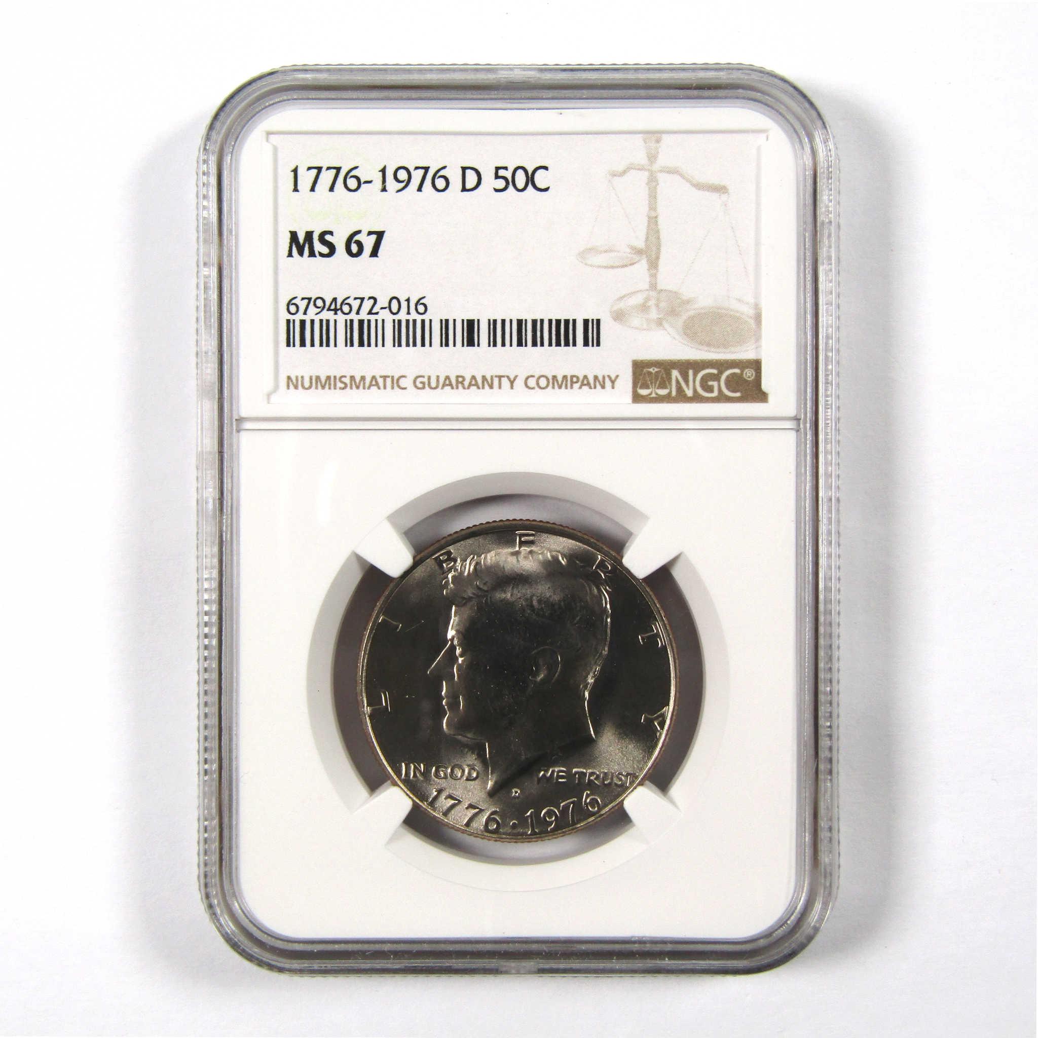 1976 D Kennedy Bicentennial 50c MS 67 NGC Clad Unc SKU:I9800
