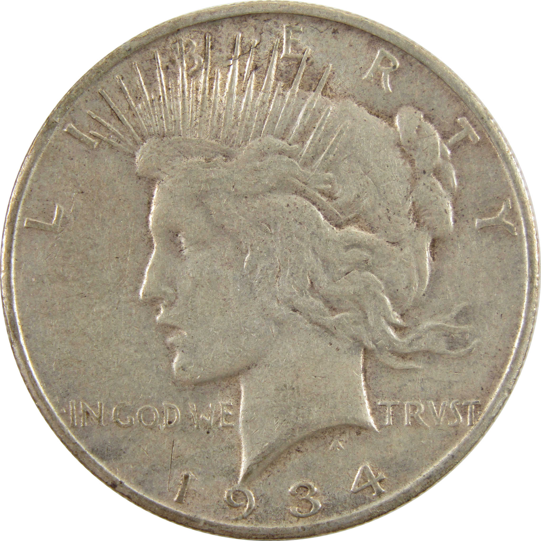 1934 S Peace Dollar VF Very Fine 90 Silver 1 Coin SKU I11124