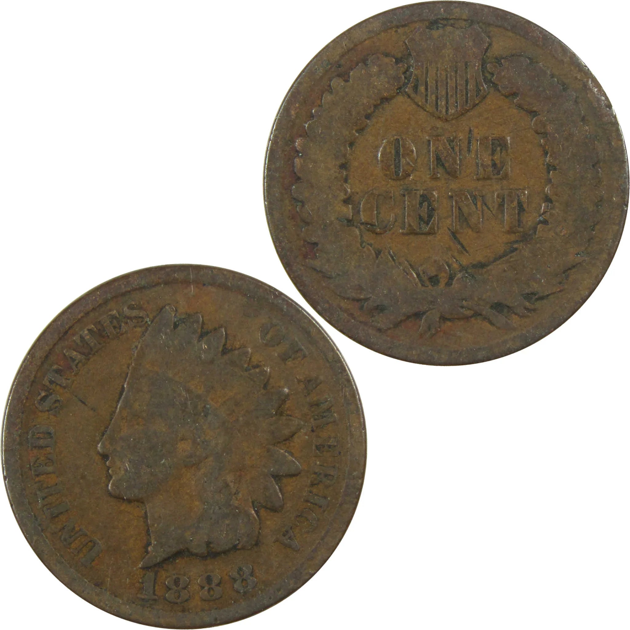1888 Indian Head Cent G Good Penny 1c Coin SKU:I27035